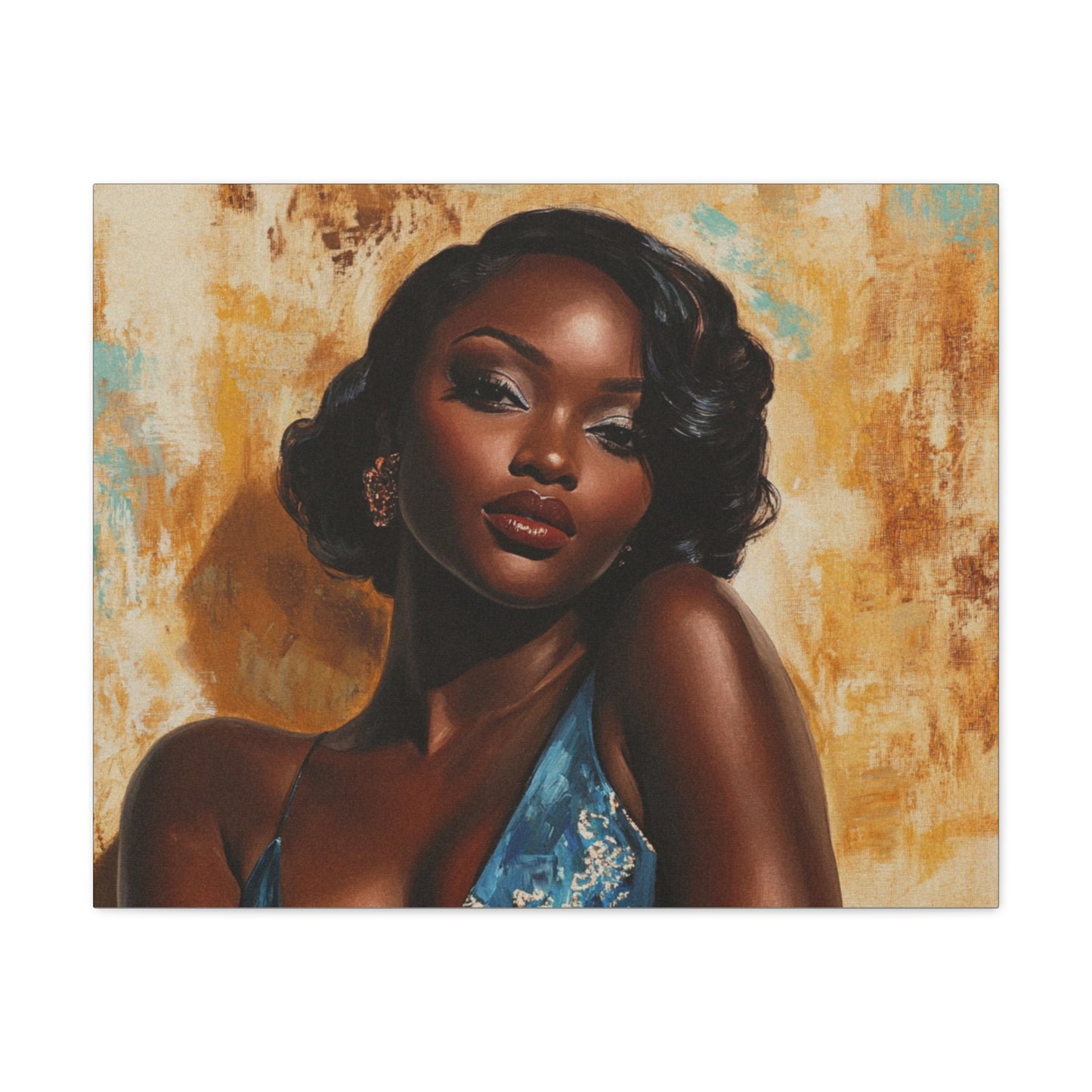 Sunkissed - Elegant Stretched Canvas Art - Female Portrait