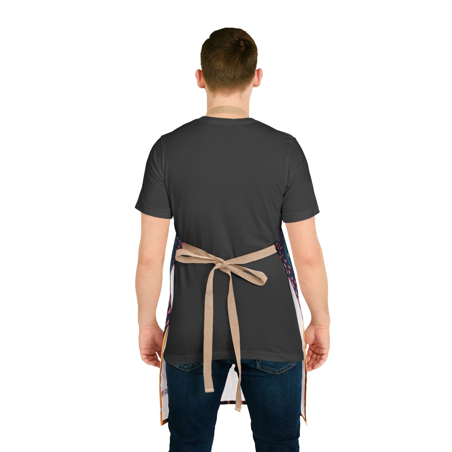 Abstract Apron | Colorful Artistic Apron | 2-Color Straps Available | Perfect for Cooking & Crafting