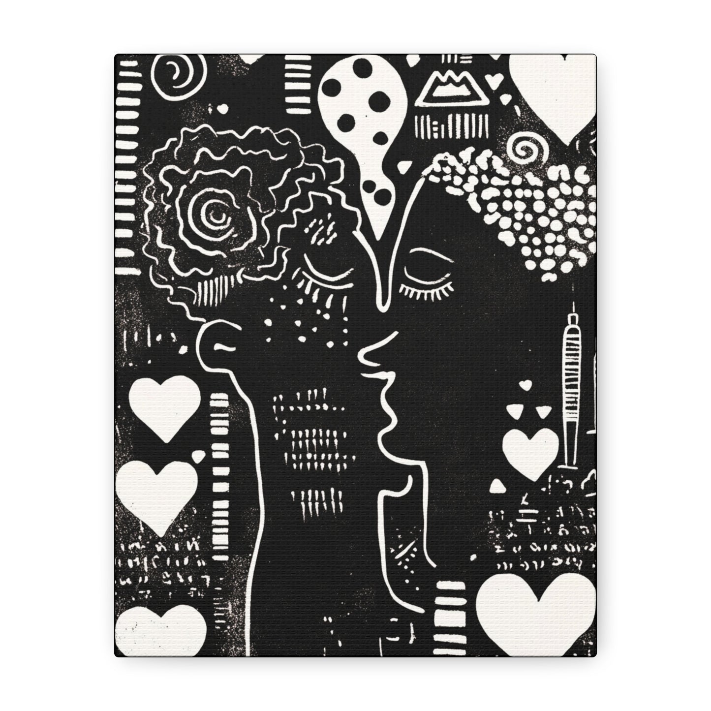 Love & Nostalgia - Elegant Stretched Canvas Art - Feminine Portrait