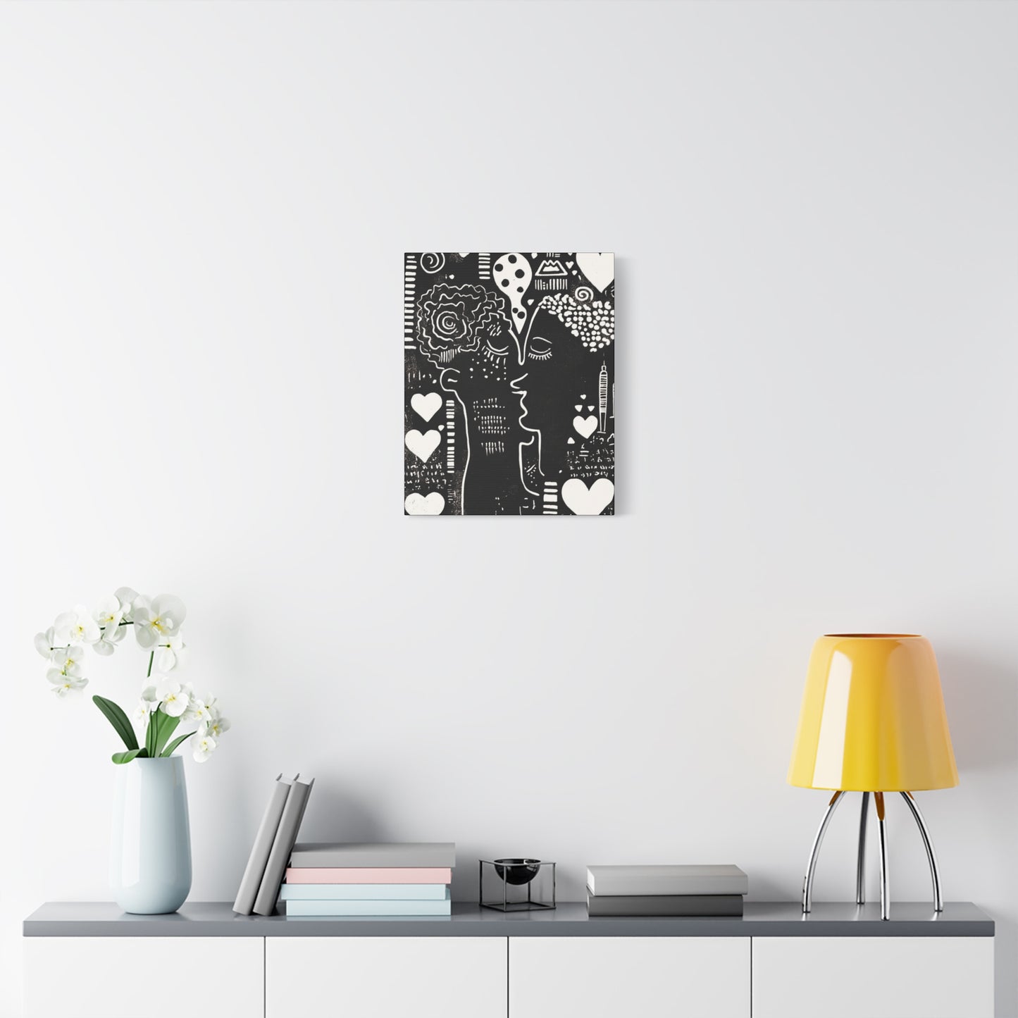 Love & Nostalgia - Elegant Stretched Canvas Art - Feminine Portrait