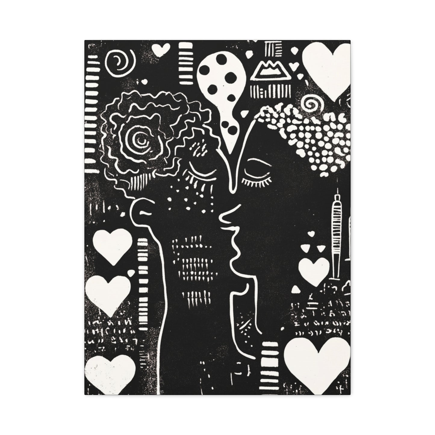 Love & Nostalgia - Elegant Stretched Canvas Art - Feminine Portrait