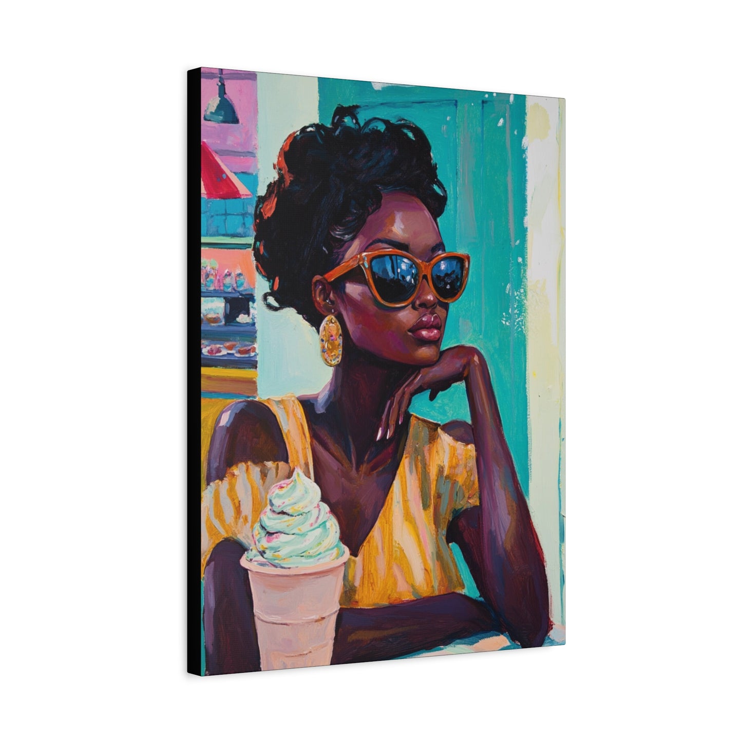 Gloomy Sundae | Canvas Art | African American Nostalgic Art