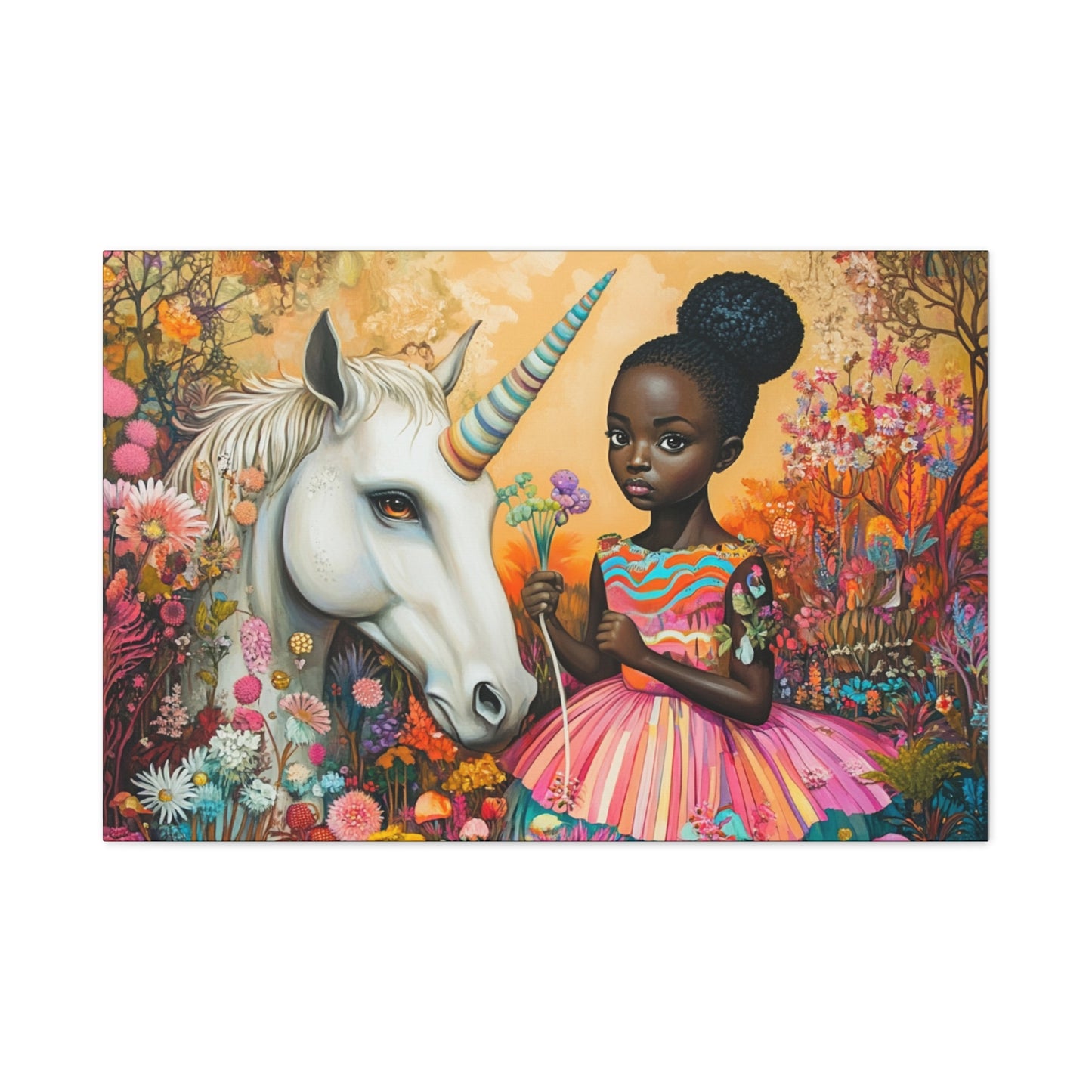 Exegesis - Elegant Stretched Canvas Art - Afro-Surrealism African American Fantasy Art, 1.25" depth