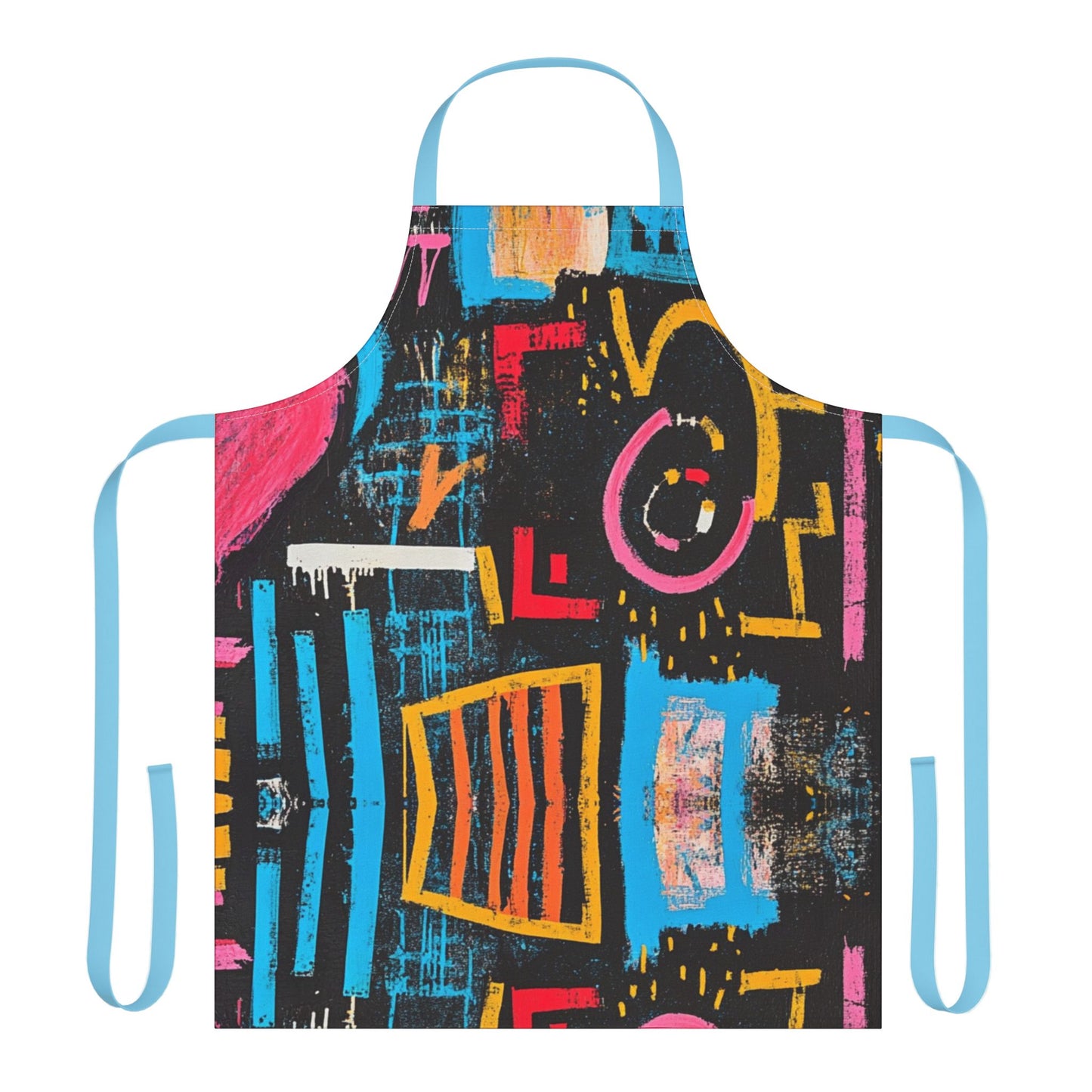 Abstract Apron No. 2 | Colorful Artistic Apron with 2-Color Straps | Perfect for Cooking & Crafting