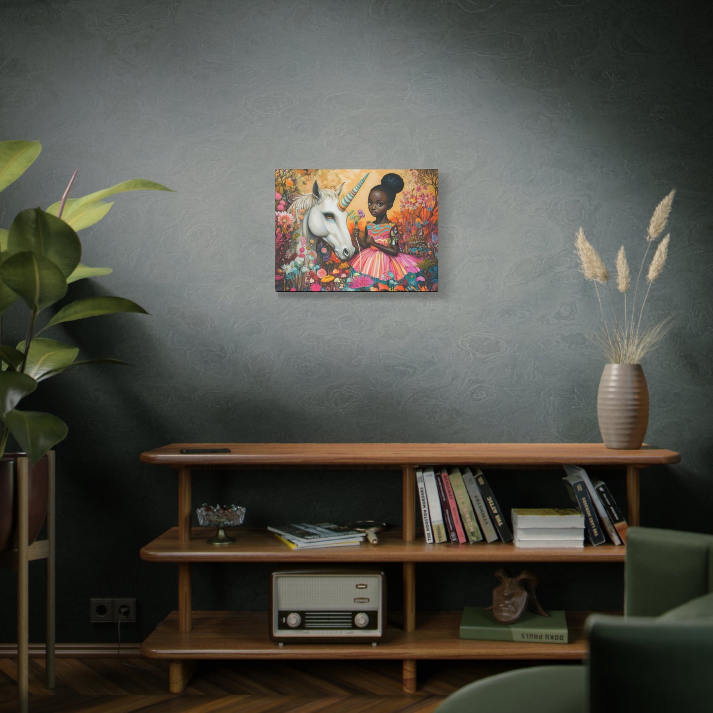 Exegesis - Elegant Stretched Canvas Art - Afro-Surrealism African American Fantasy Art, 1.25" depth