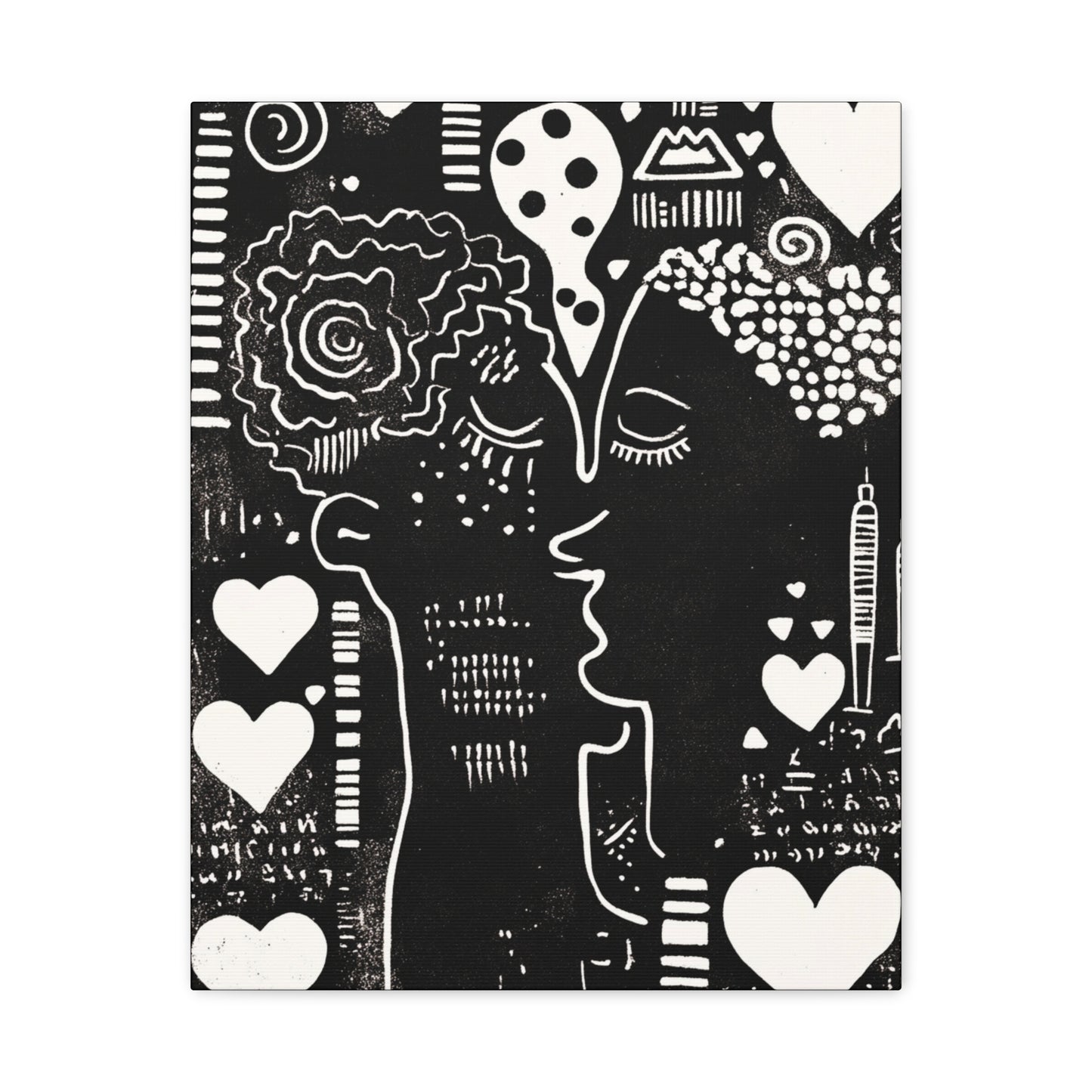 Love & Nostalgia - Elegant Stretched Canvas Art - Feminine Portrait