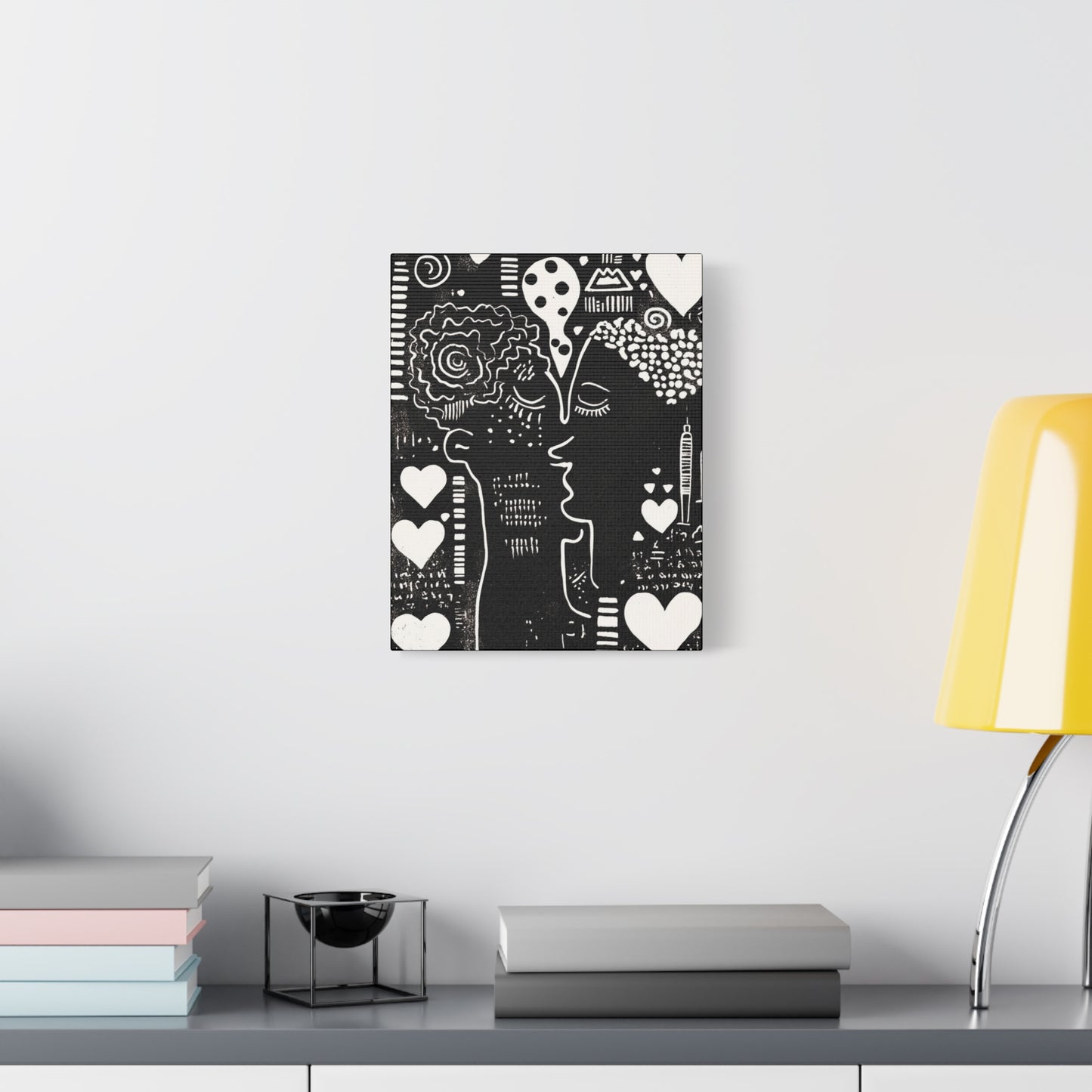 Love & Nostalgia - Elegant Stretched Canvas Art - Feminine Portrait