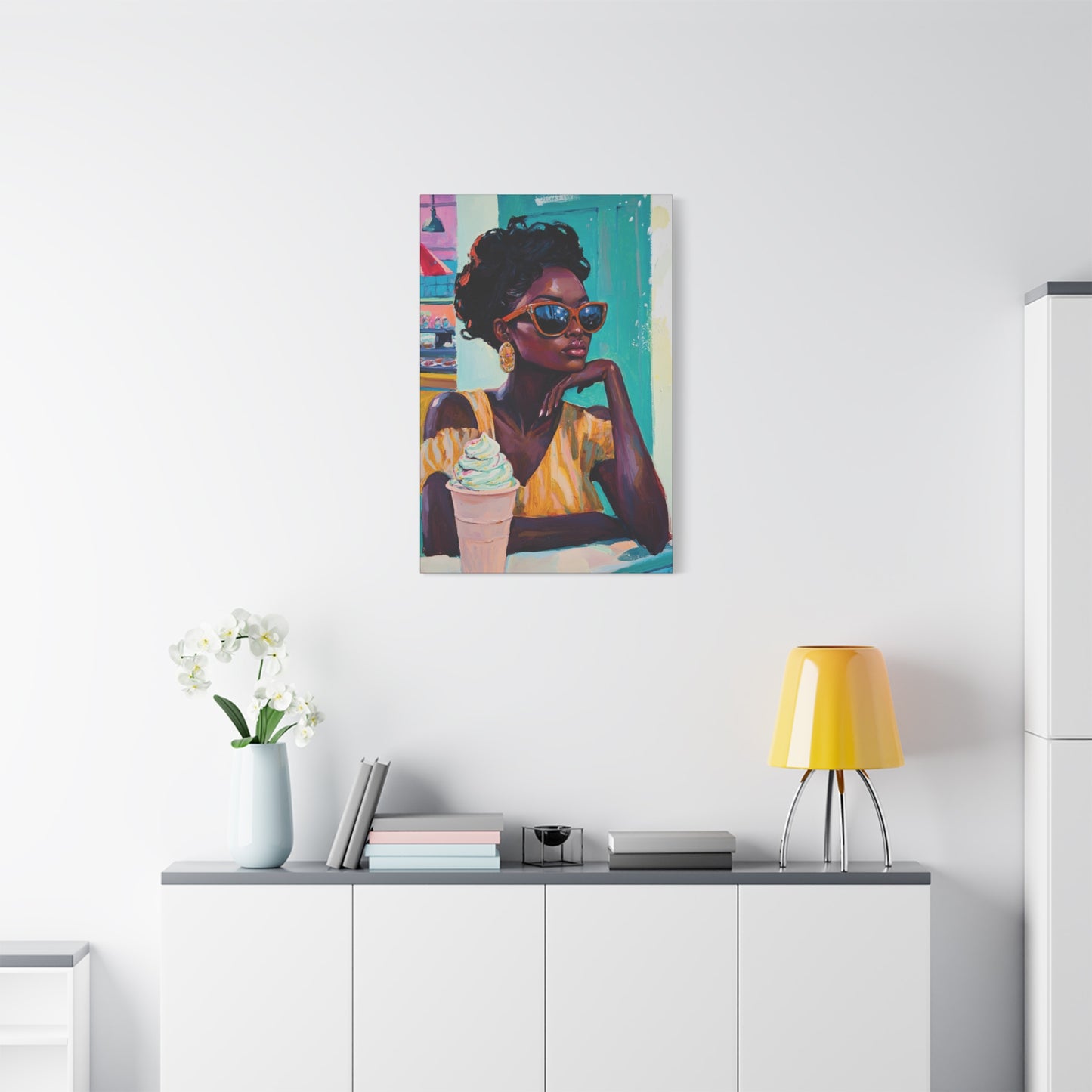 Gloomy Sundae | Canvas Art | African American Nostalgic Art