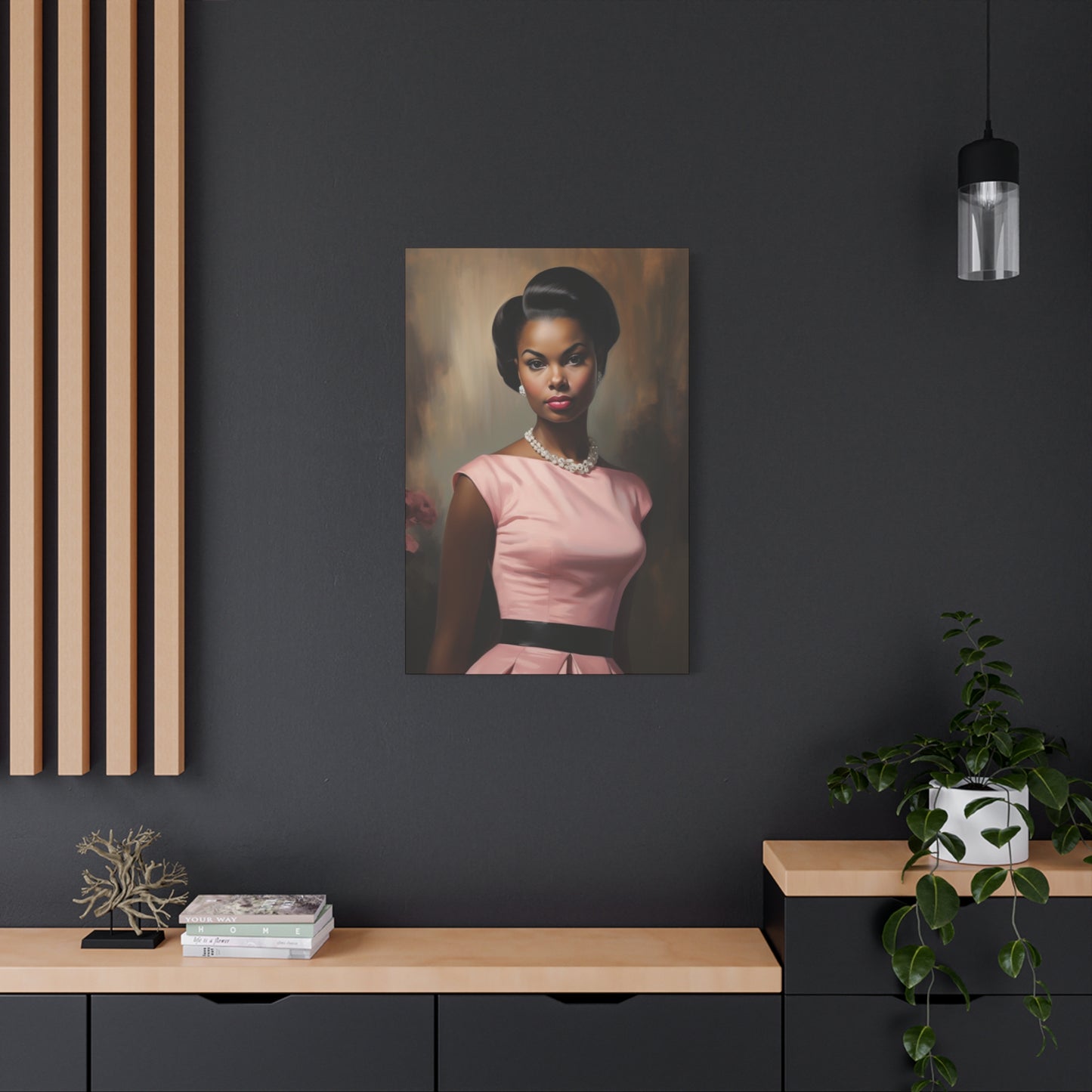 Ophelia - Vintage Glamour Canvas Art Print - Stretched Matte 1.25"