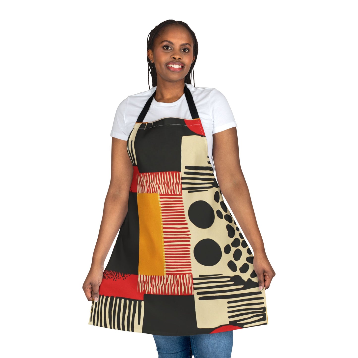 Rhythm | Colorful Artistic Apron with 2-Color Straps | Perfect for Cooking & Crafting