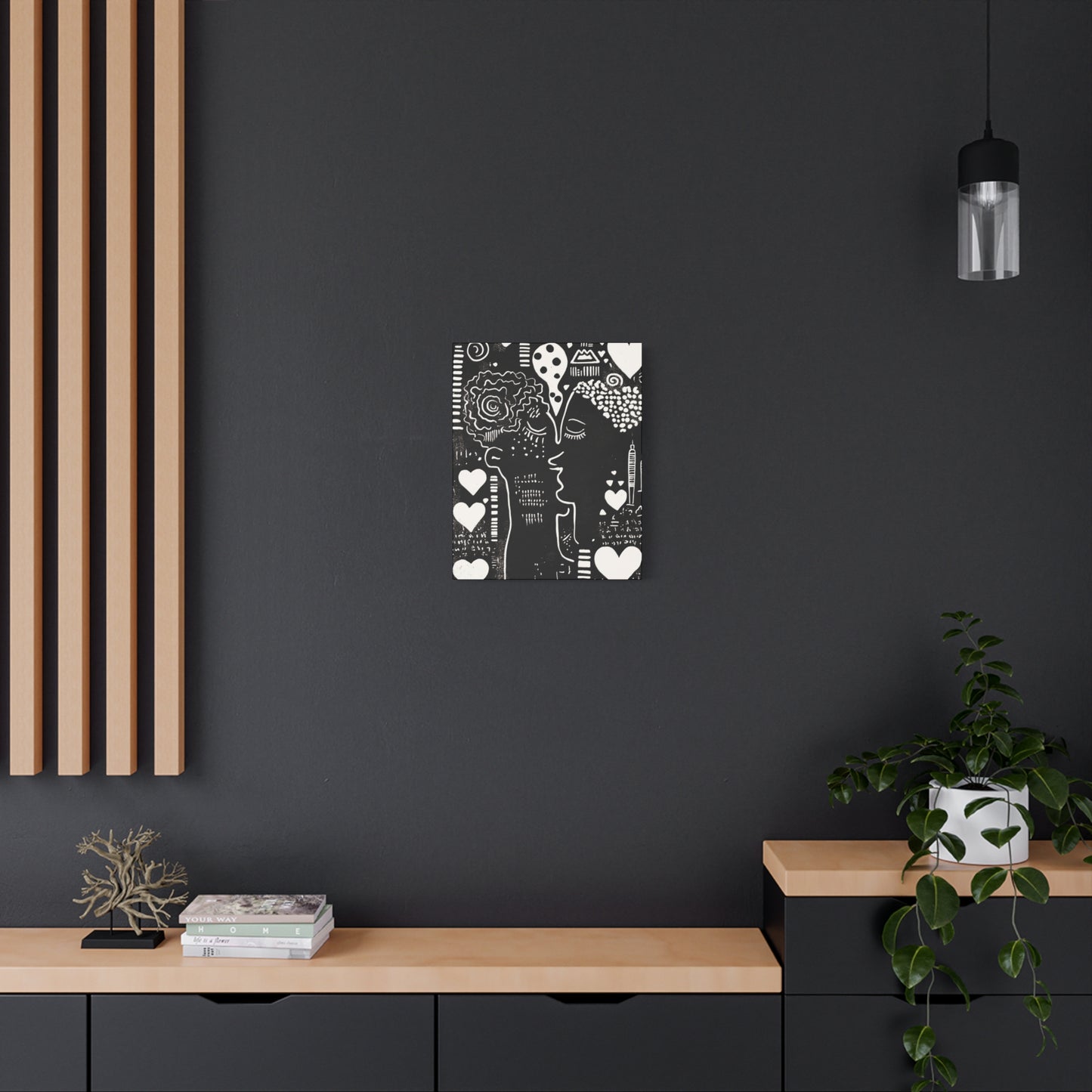 Love & Nostalgia - Elegant Stretched Canvas Art - Feminine Portrait