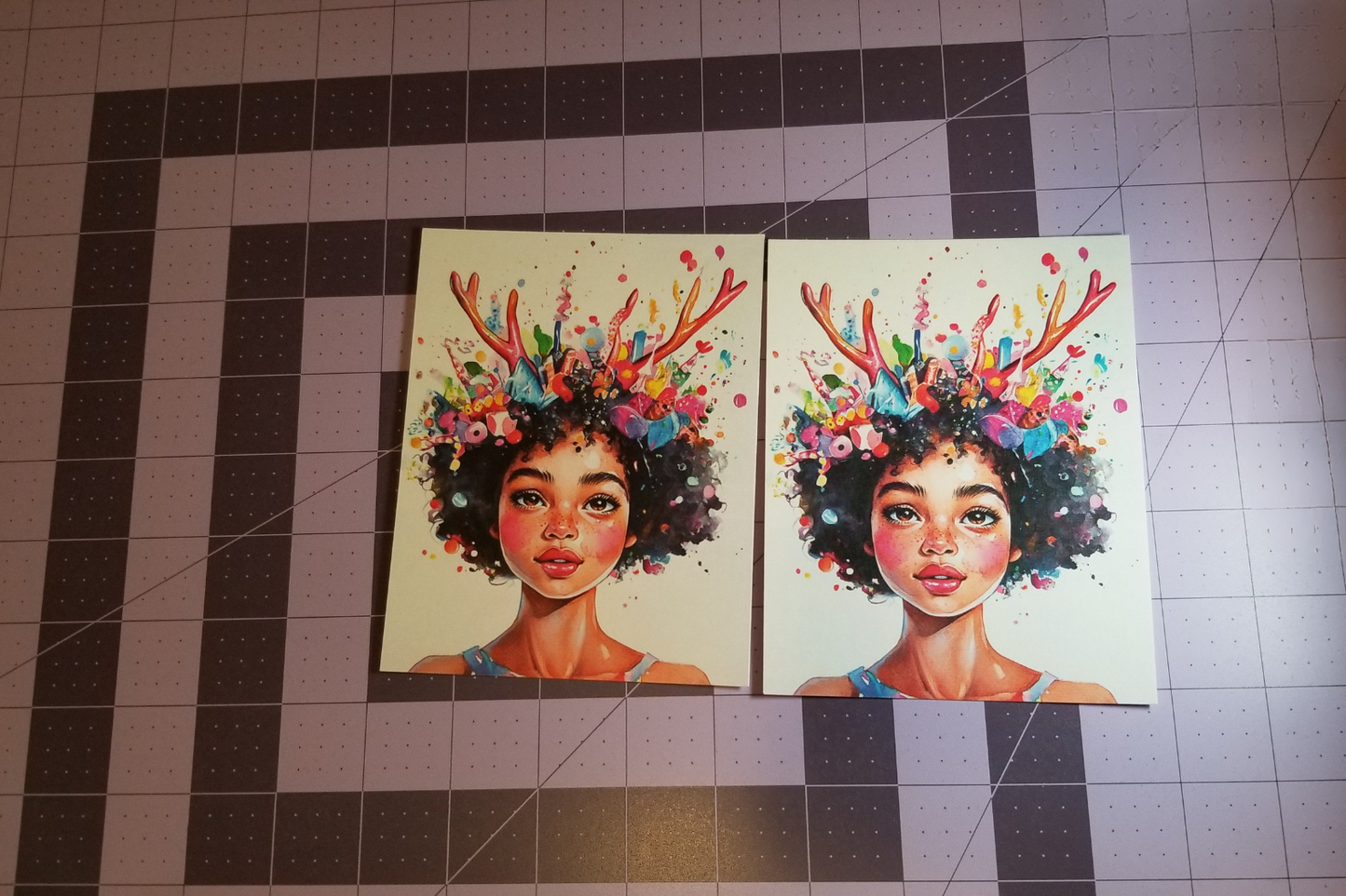"Miss You Dearly" – Vibrant Afro-Fantasy Postcard | Dreamers & Pen Pals | Free Shipping