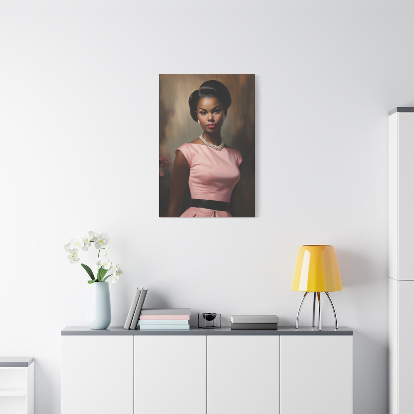 Ophelia - Vintage Glamour Canvas Art Print - Stretched Matte 1.25"