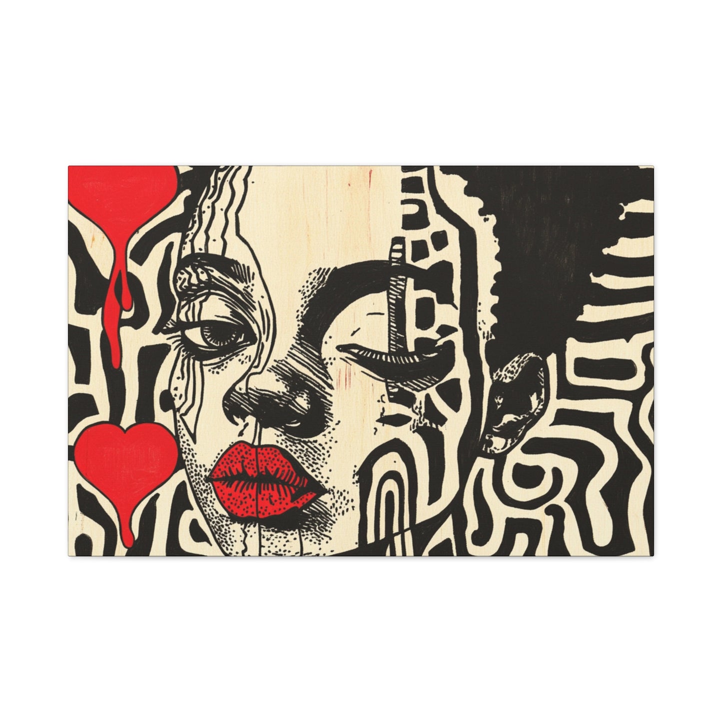 Charge it to my Heart - Modern African American Pop Art - 1.25" depth