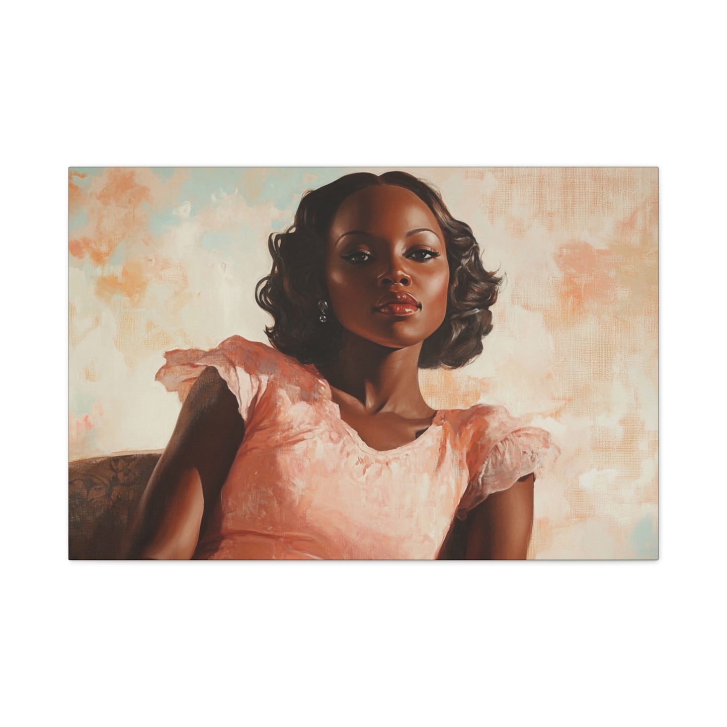 Olemi - Elegant Stretched Canvas Art - Feminine Portrait