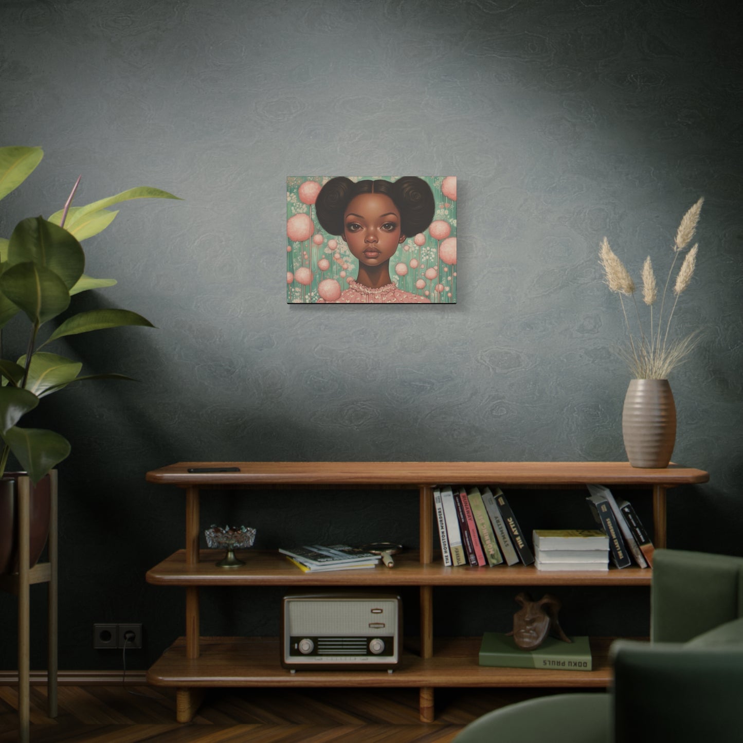 Cotton Candy Dreamscape – Afro-Puff Fantasy Art Print