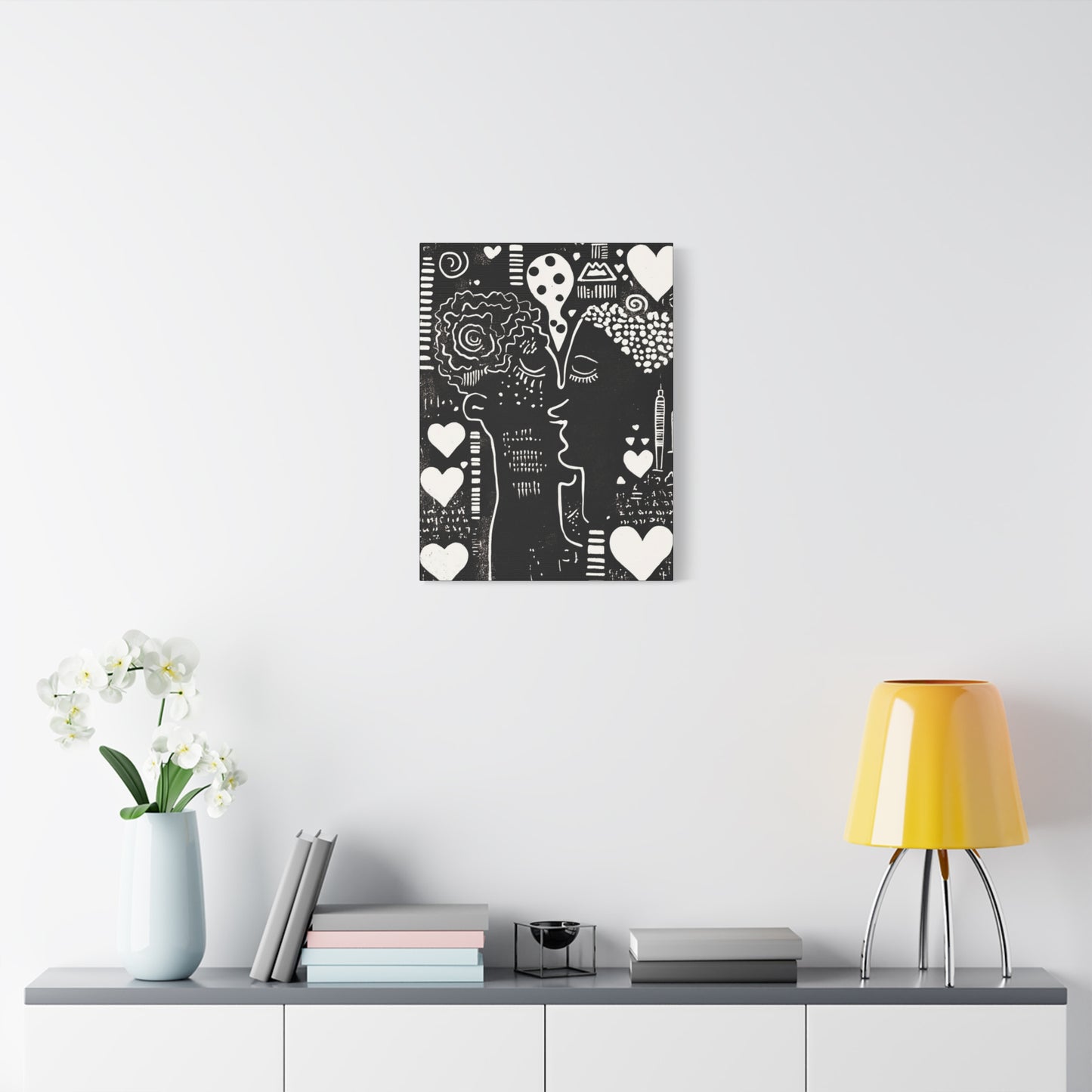 Love & Nostalgia - Elegant Stretched Canvas Art - Feminine Portrait