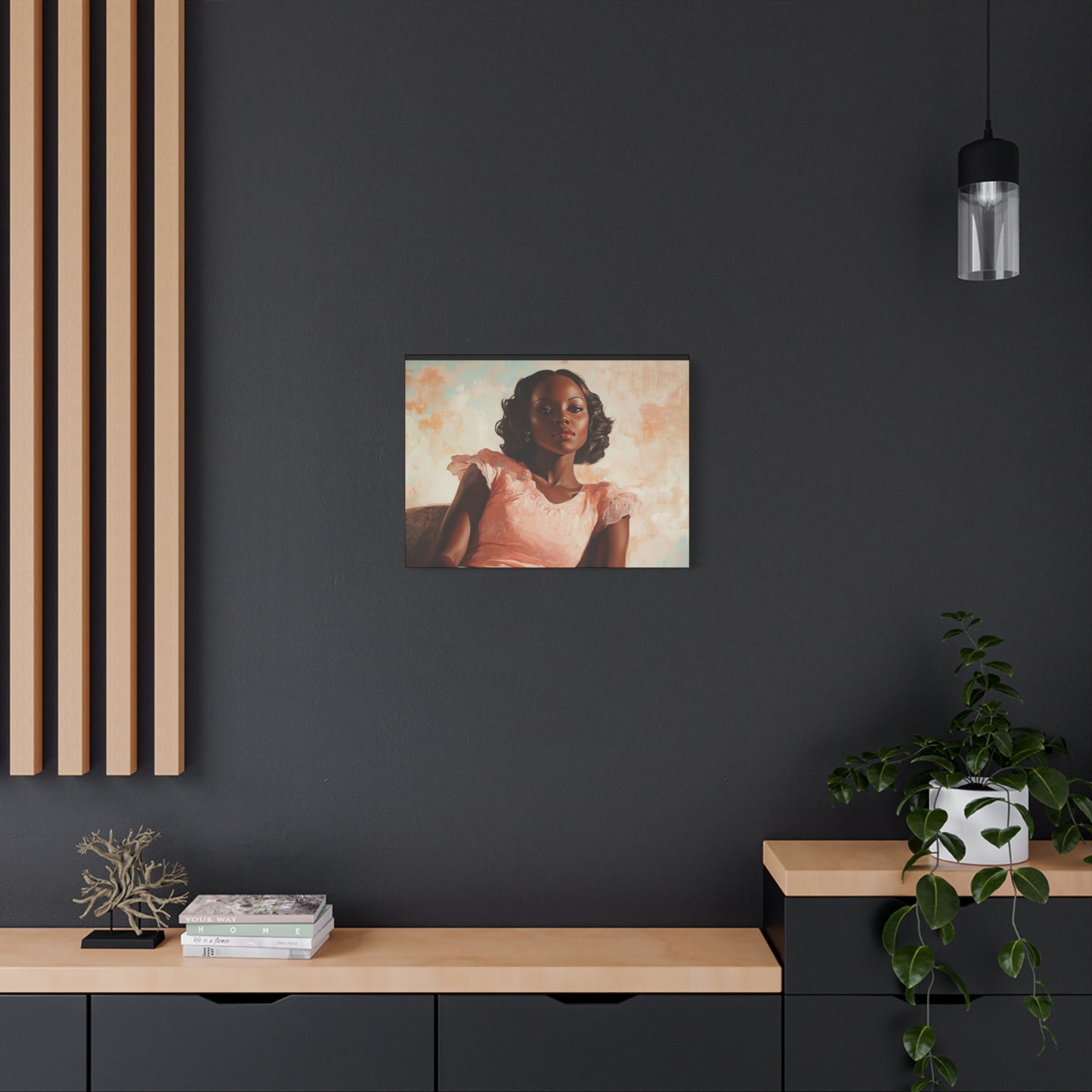 Olemi - Elegant Stretched Canvas Art - Feminine Portrait