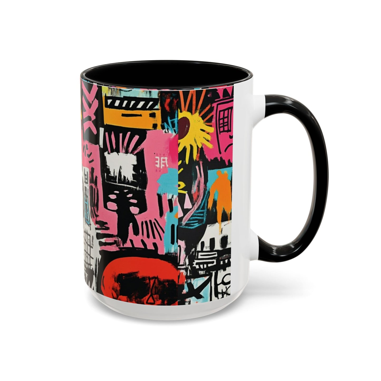 Urban Pop Graffiti Mug – Colorful Abstract Street Art Coffee Cup – Bold Afrocentric Art Mug Gift for Art Lovers– 11oz / 15oz-