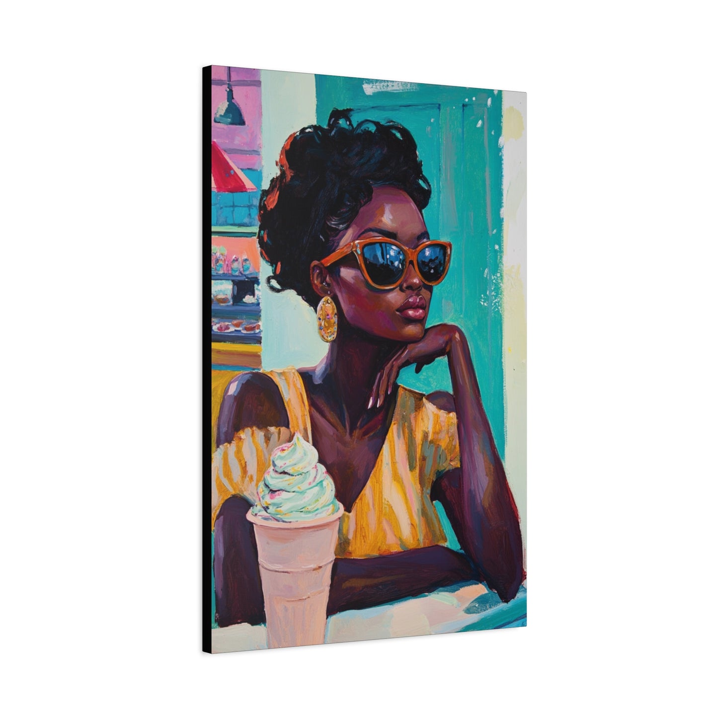 Gloomy Sundae | Canvas Art | African American Nostalgic Art