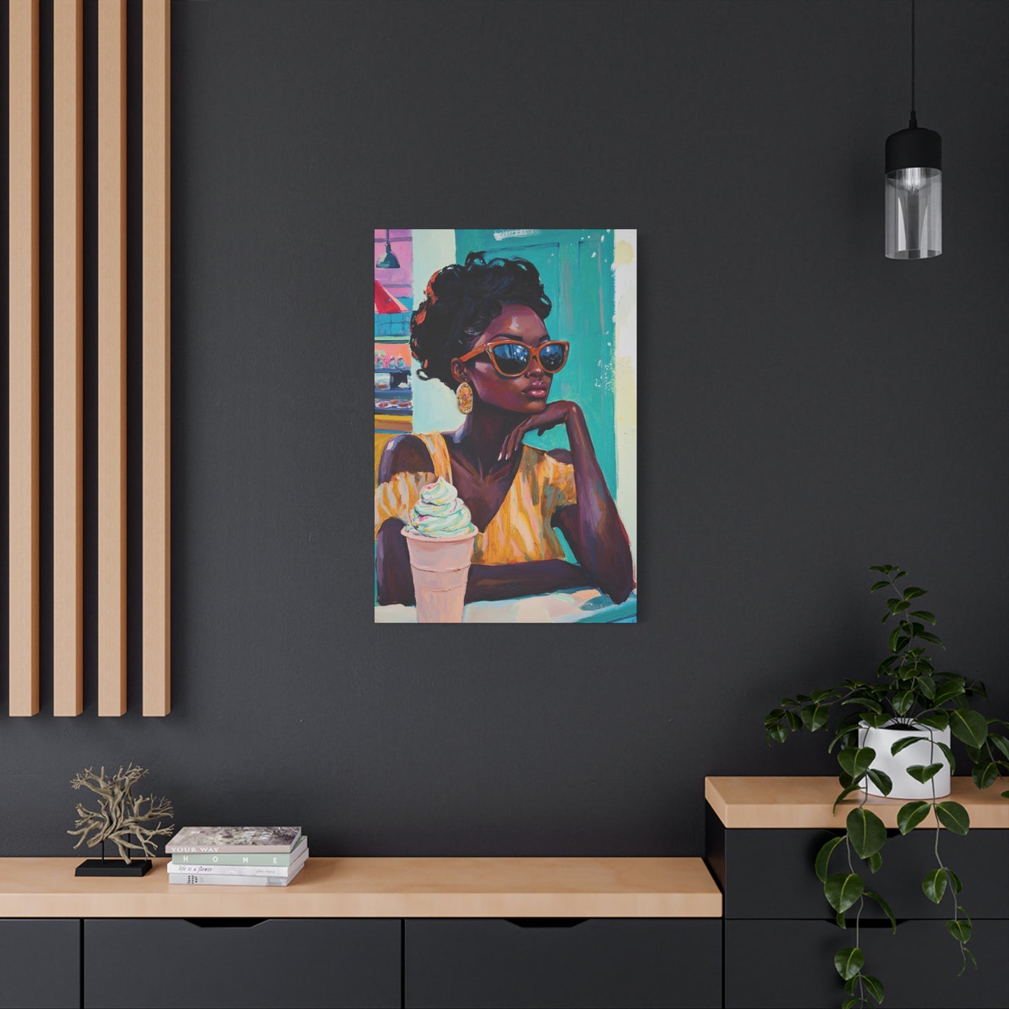 Gloomy Sundae | Canvas Art | African American Nostalgic Art