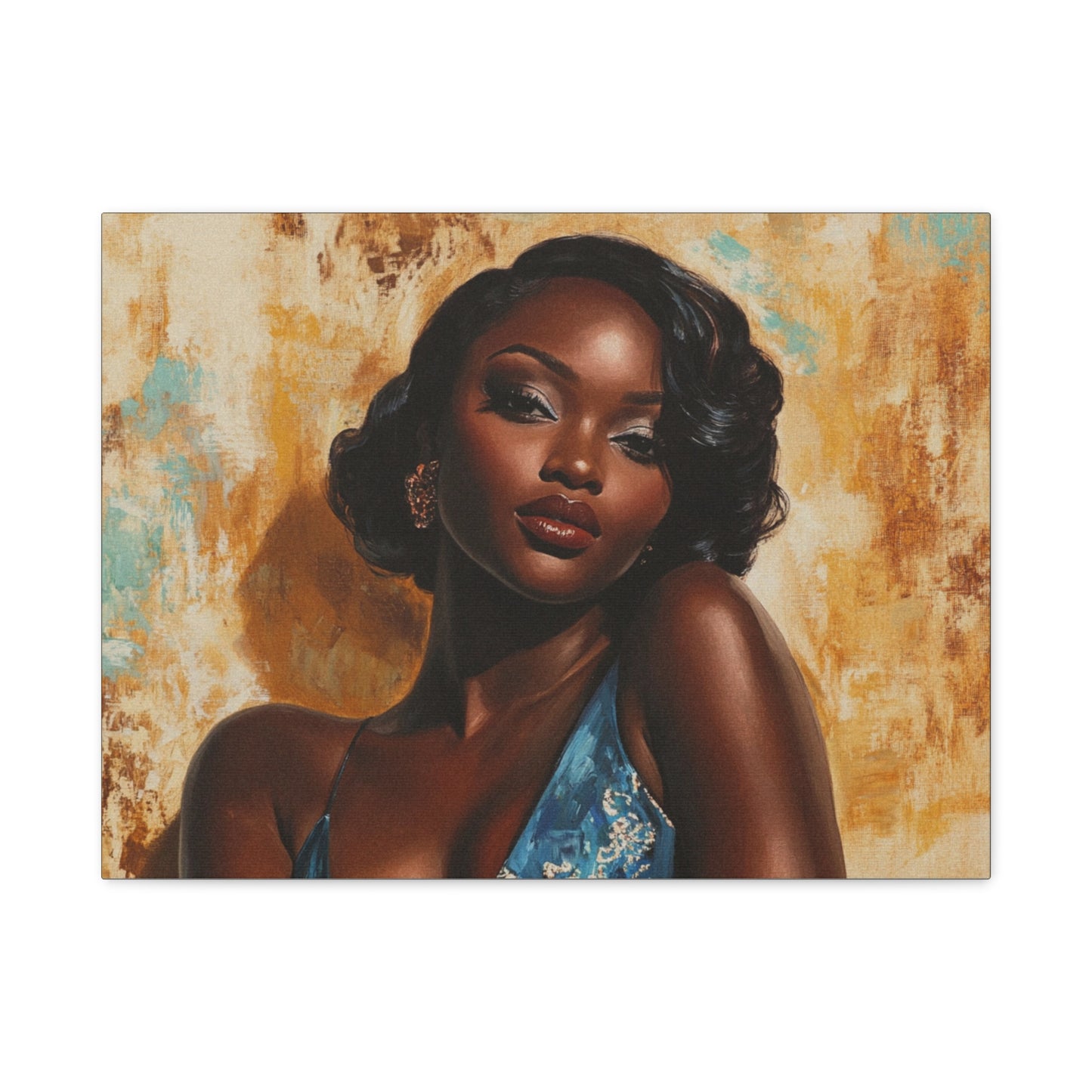 Sunkissed - Elegant Stretched Canvas Art - Female Portrait