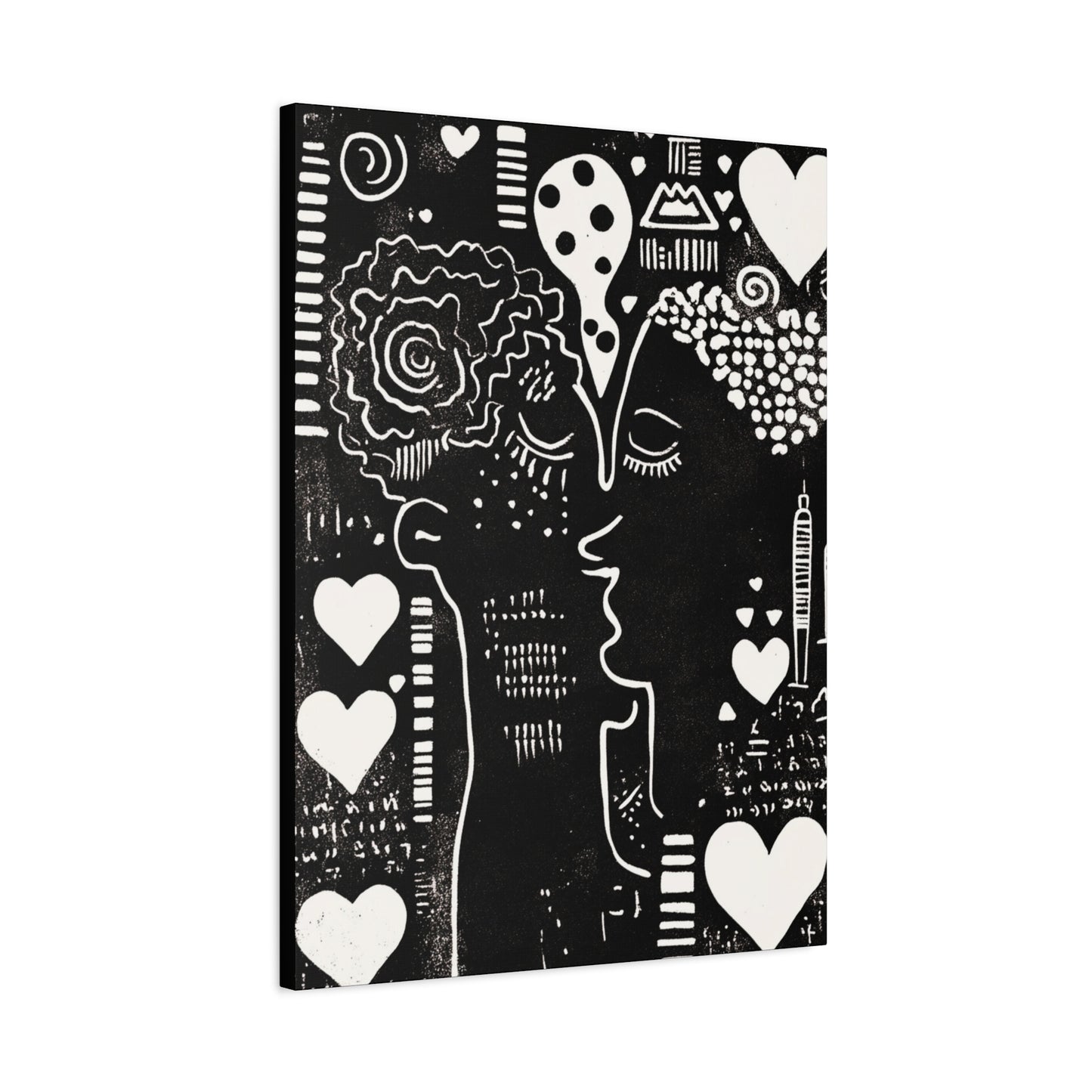 Love & Nostalgia - Elegant Stretched Canvas Art - Feminine Portrait