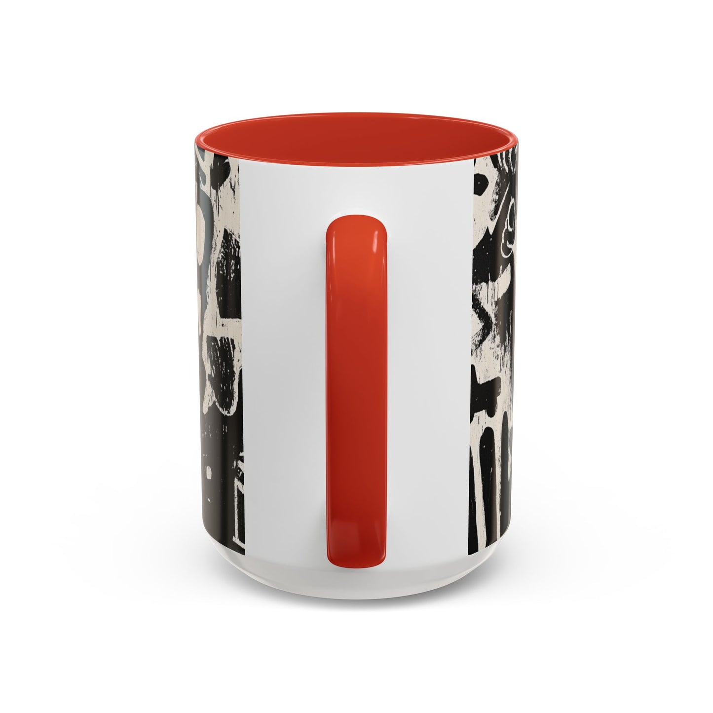 “Black Glyphs” Ceramic Accent Mug – 11oz / 15oz-