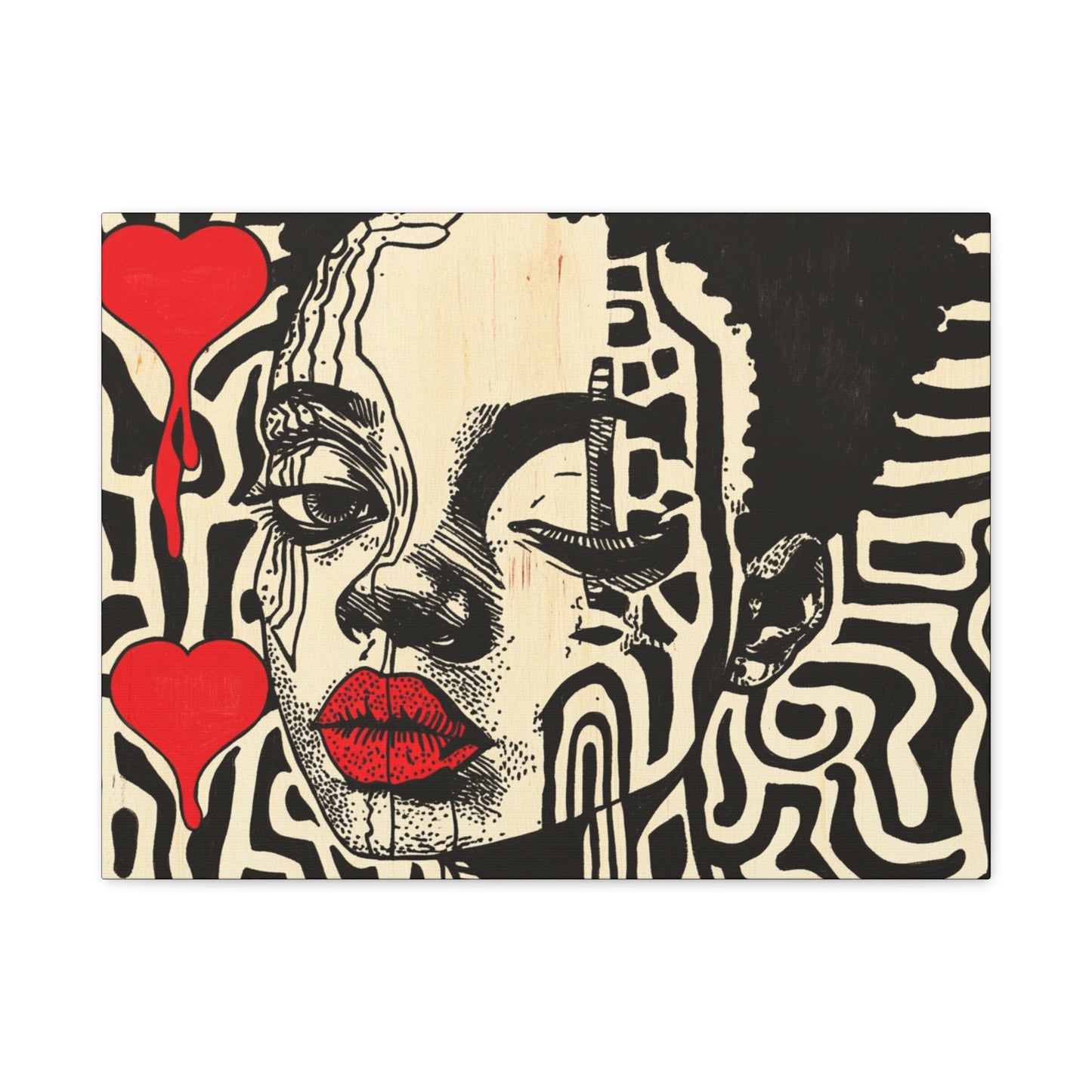 Charge it to my Heart - Modern African American Pop Art - 1.25" depth
