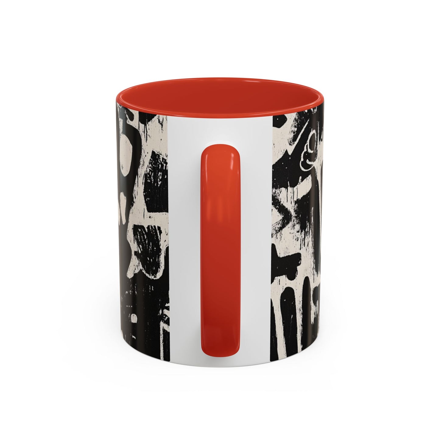 “Black Glyphs” Ceramic Accent Mug – 11oz / 15oz-