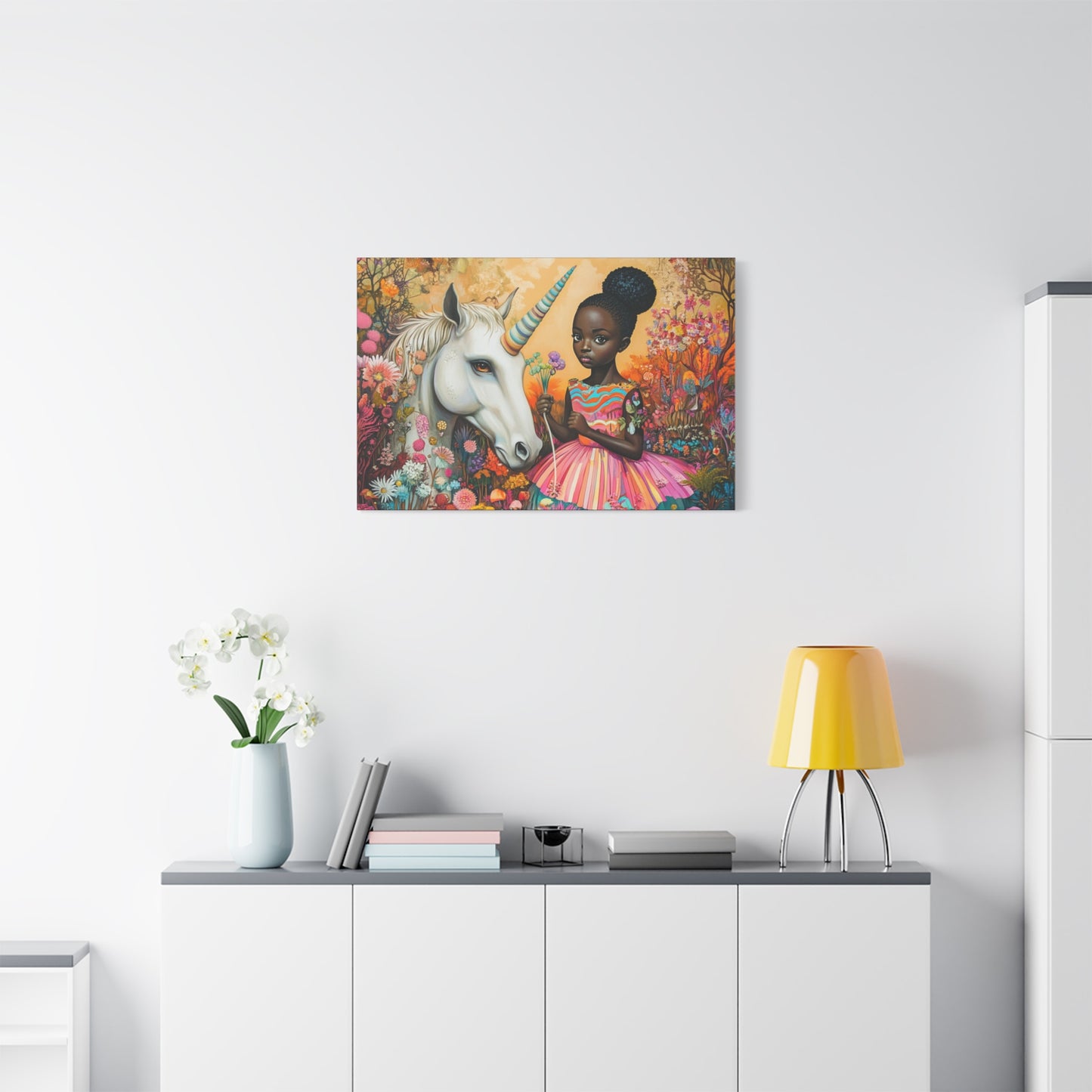 Exegesis - Elegant Stretched Canvas Art - Afro-Surrealism African American Fantasy Art, 1.25" depth