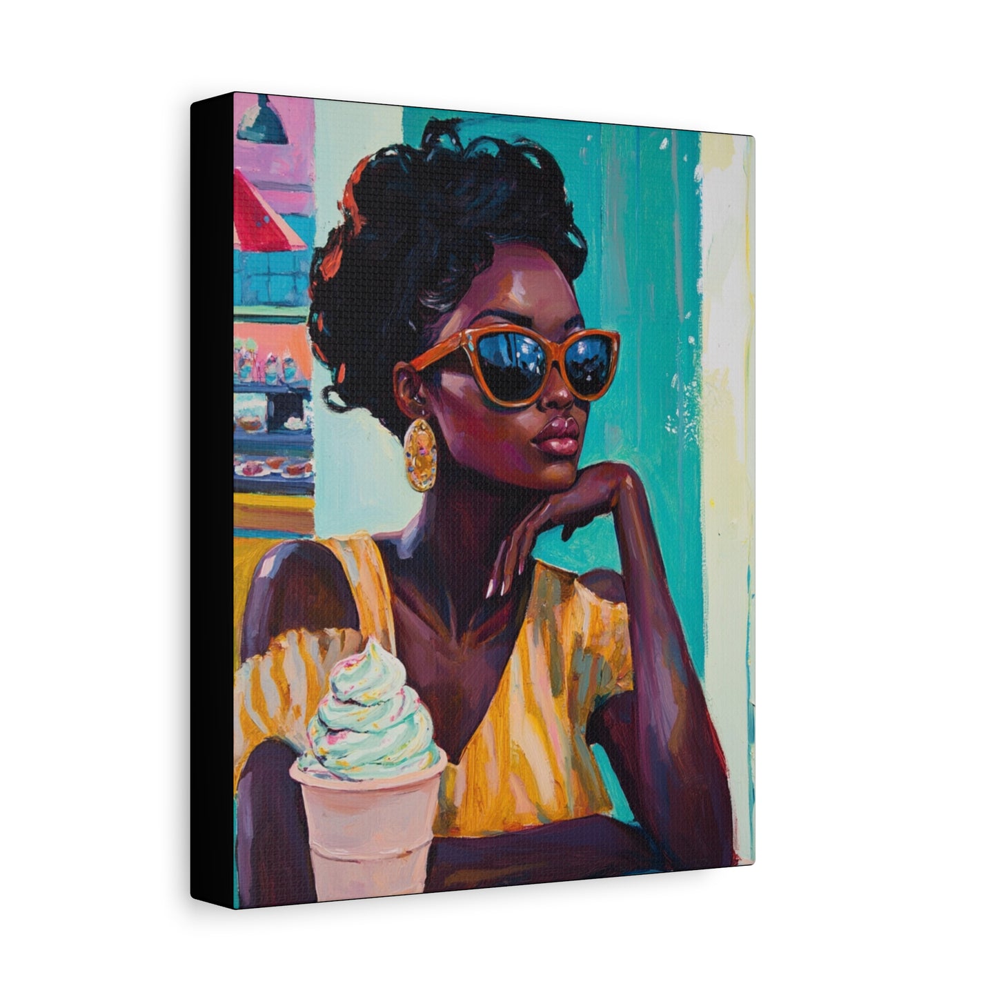 Gloomy Sundae | Canvas Art | African American Nostalgic Art