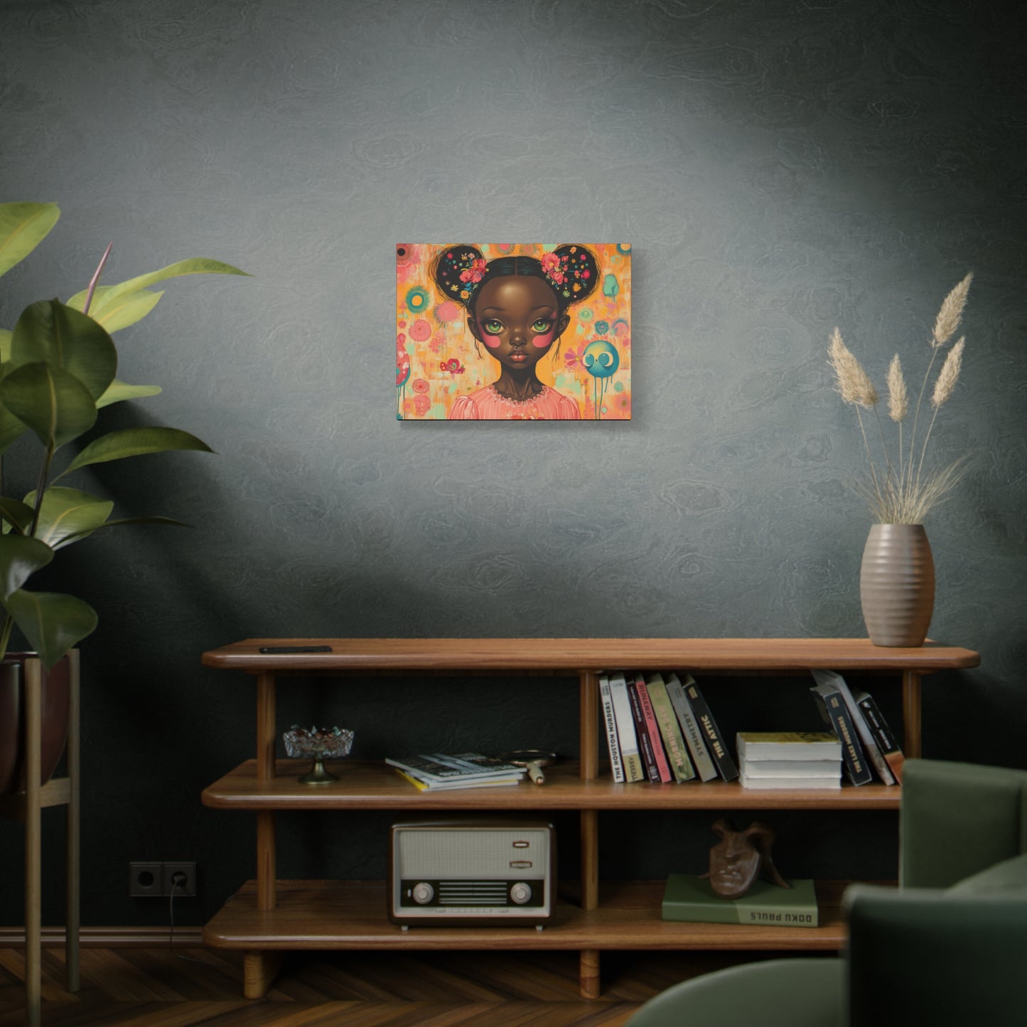 On Bigger Eyes - Stretched Canvas Art - African American Pop Surrealism Artwork
