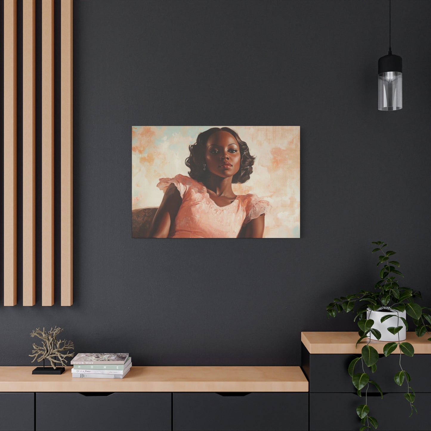 Olemi - Elegant Stretched Canvas Art - Feminine Portrait