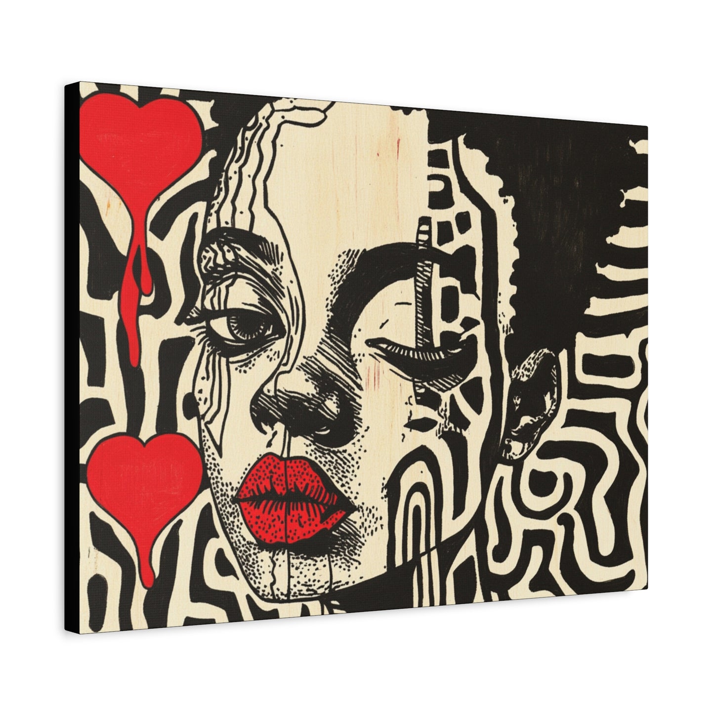 Charge it to my Heart - Modern African American Pop Art - 1.25" depth