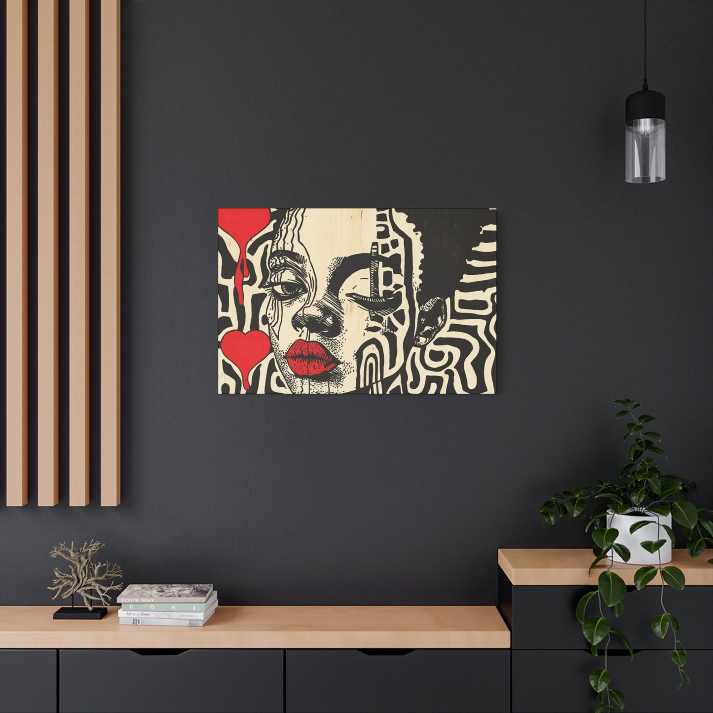 Charge it to my Heart - Modern African American Pop Art - 1.25" depth