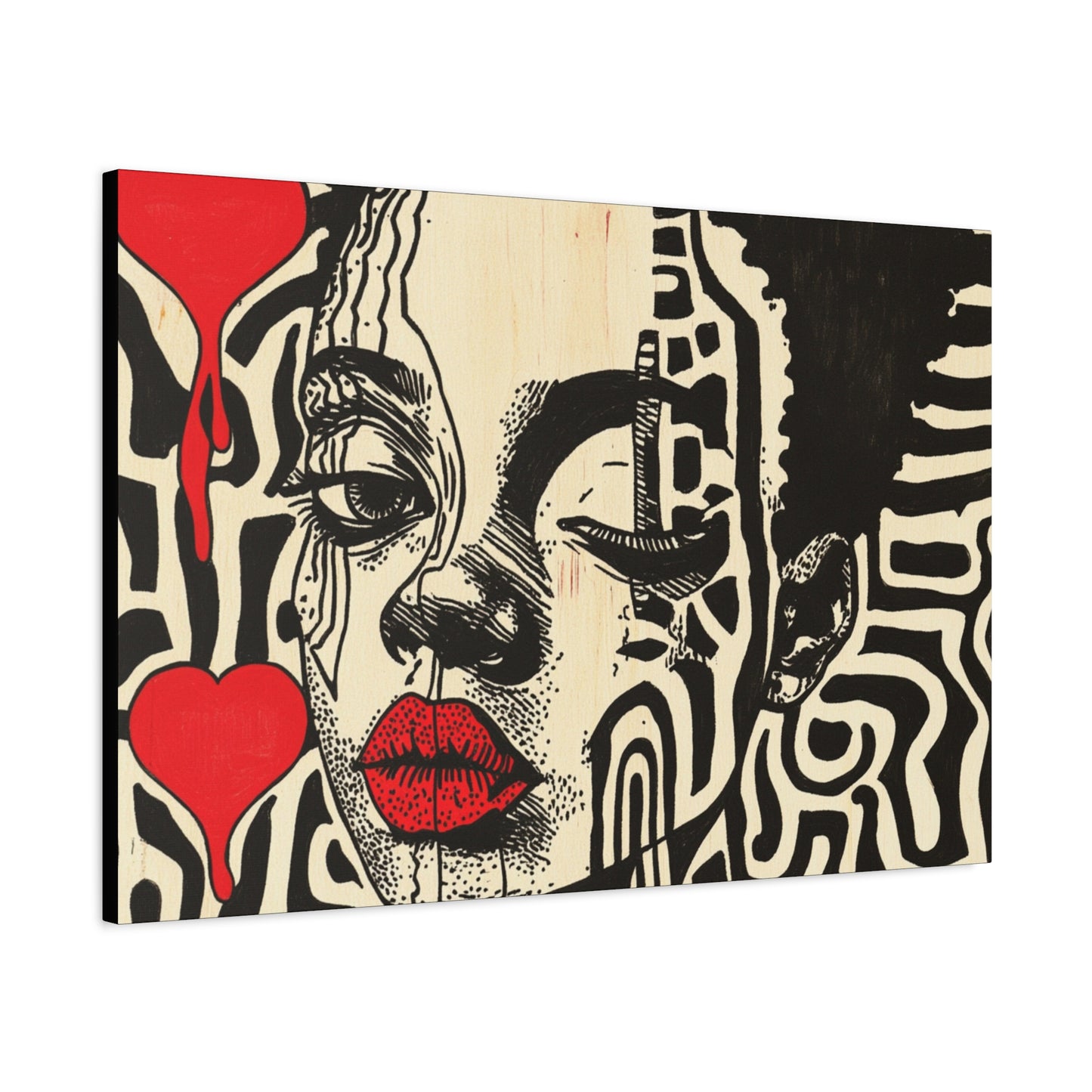 Charge it to my Heart - Modern African American Pop Art - 1.25" depth