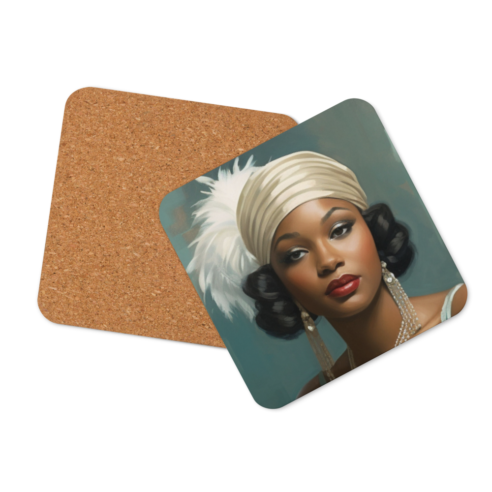 Sabrina | Flapper series | cork-back coaster