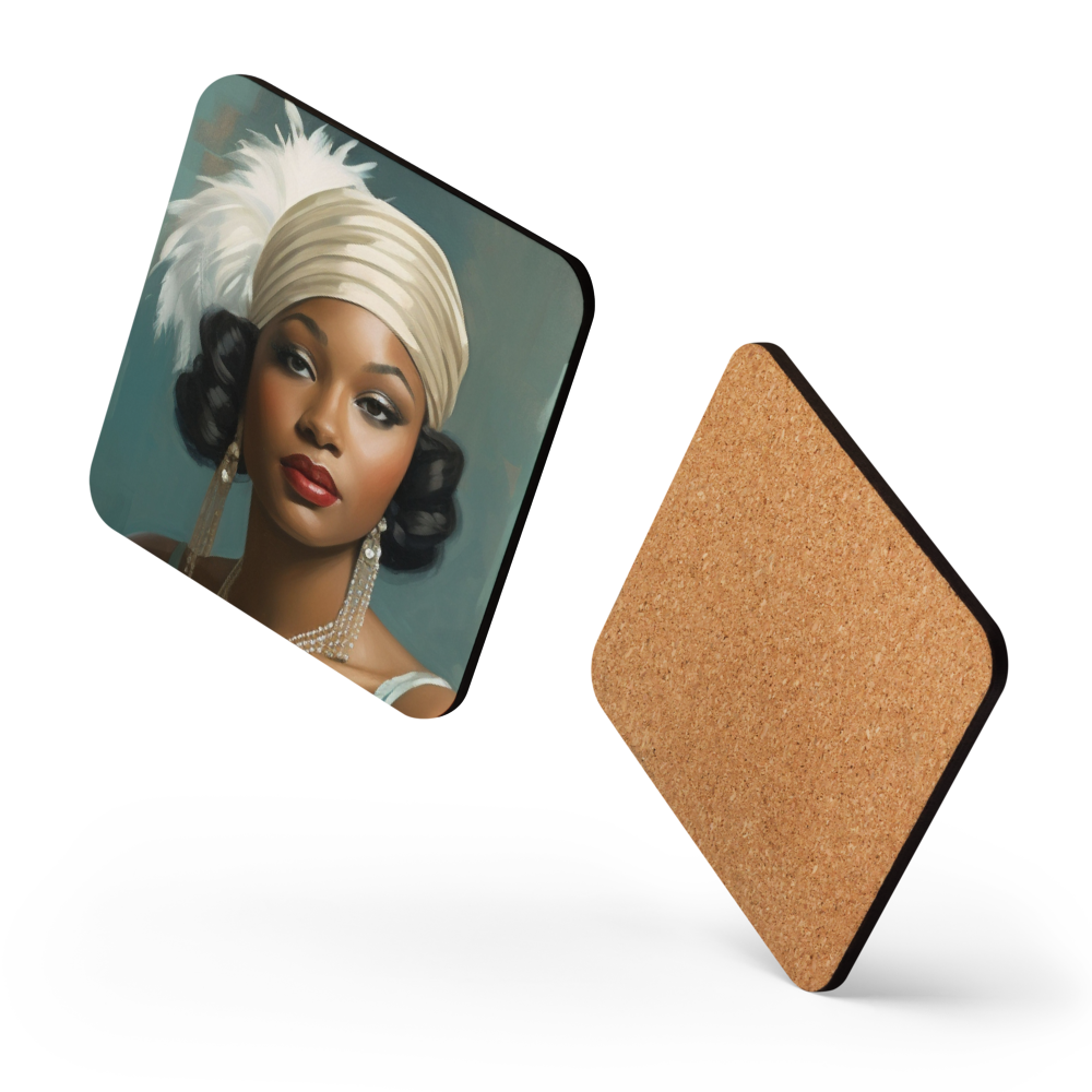Sabrina | Flapper series | cork-back coaster