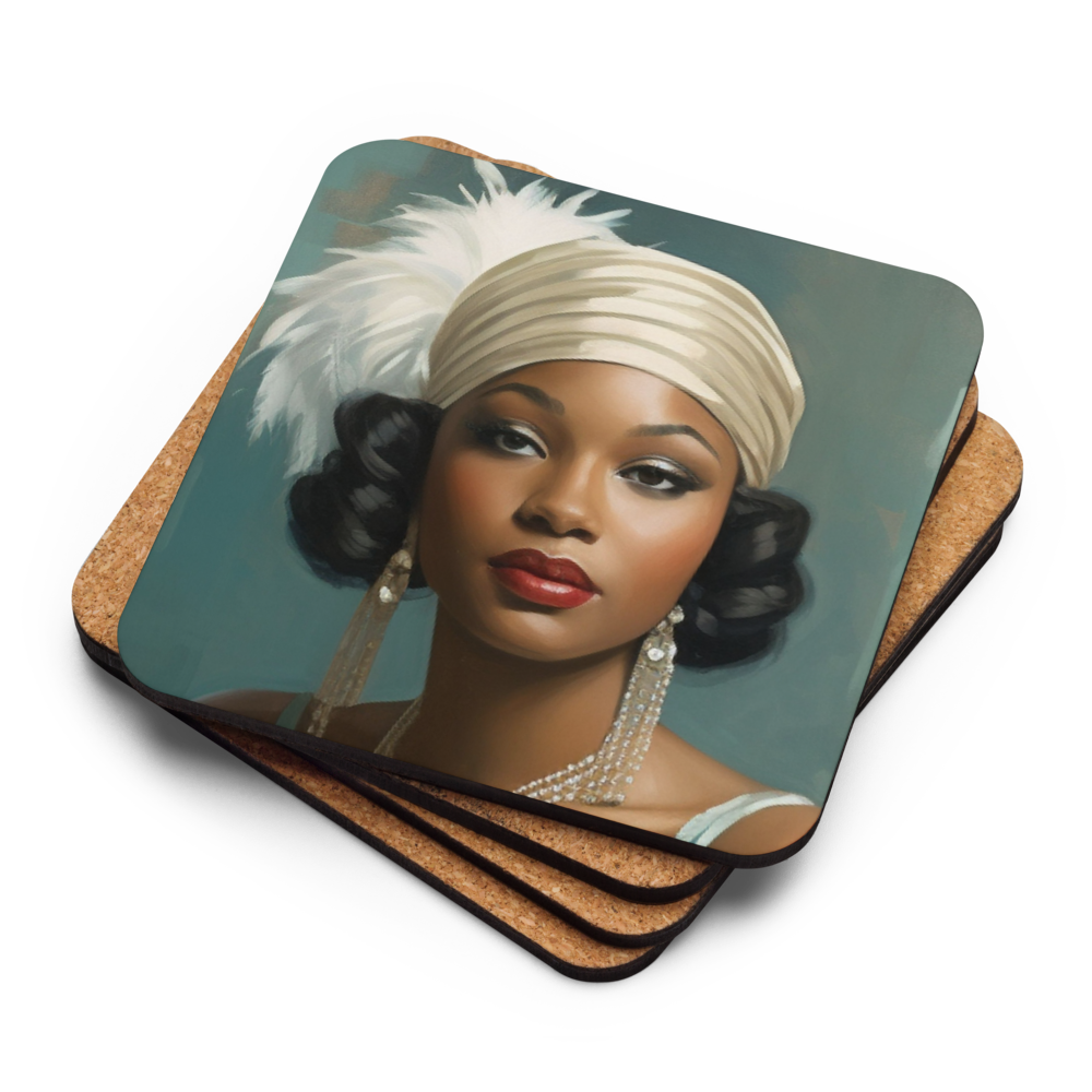 Sabrina | Flapper series | cork-back coaster