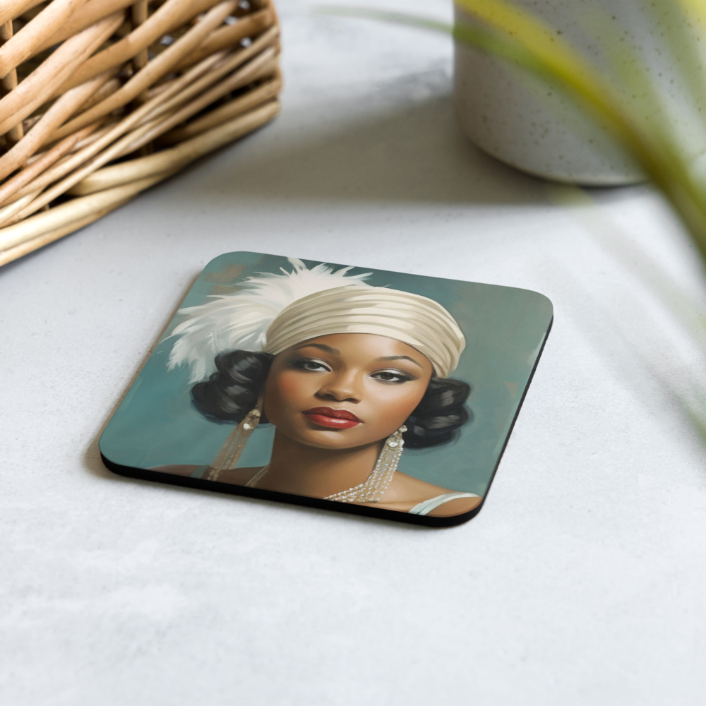 Sabrina | Flapper series | cork-back coaster