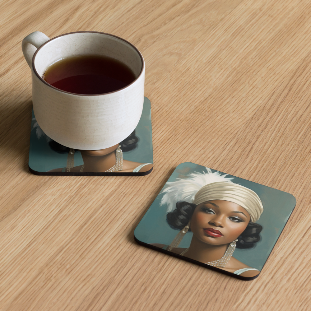 Sabrina | Flapper series | cork-back coaster