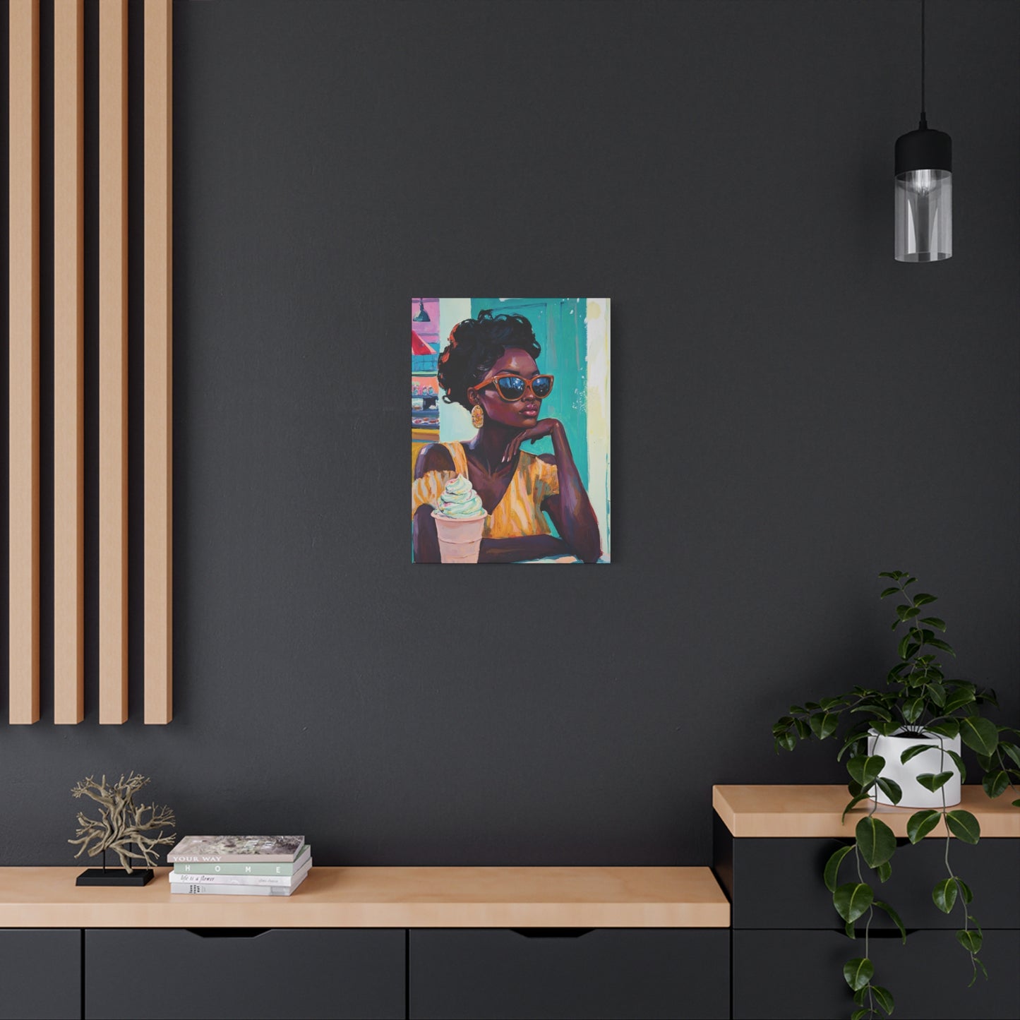 Gloomy Sundae | Canvas Art | African American Nostalgic Art