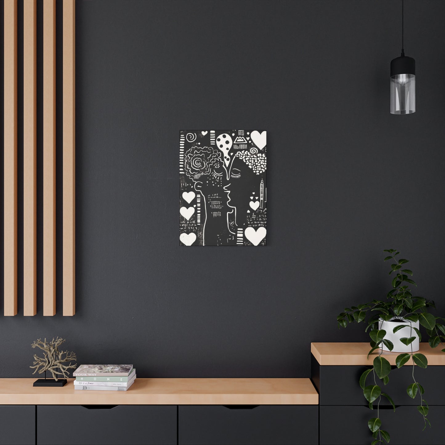 Love & Nostalgia - Elegant Stretched Canvas Art - Feminine Portrait