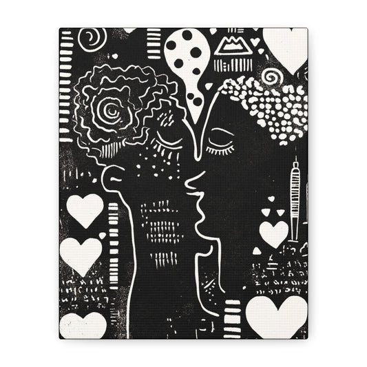 Love & Nostalgia - Elegant Stretched Canvas Art - Feminine Portrait