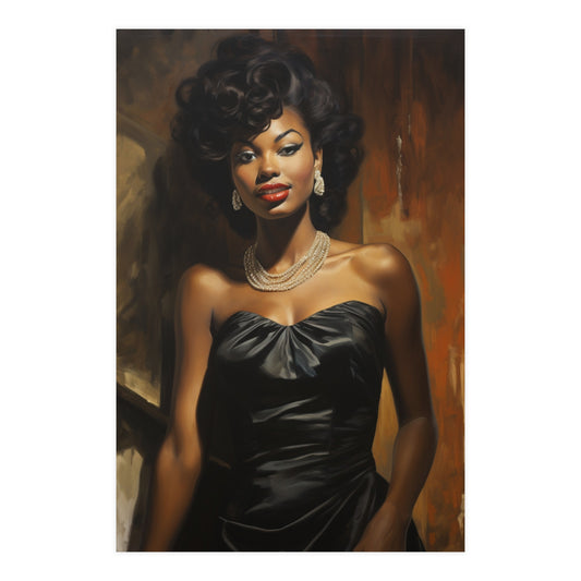 Diane | Vintage Old Hollywood | African American Glamour Poster Art | Free Shipping