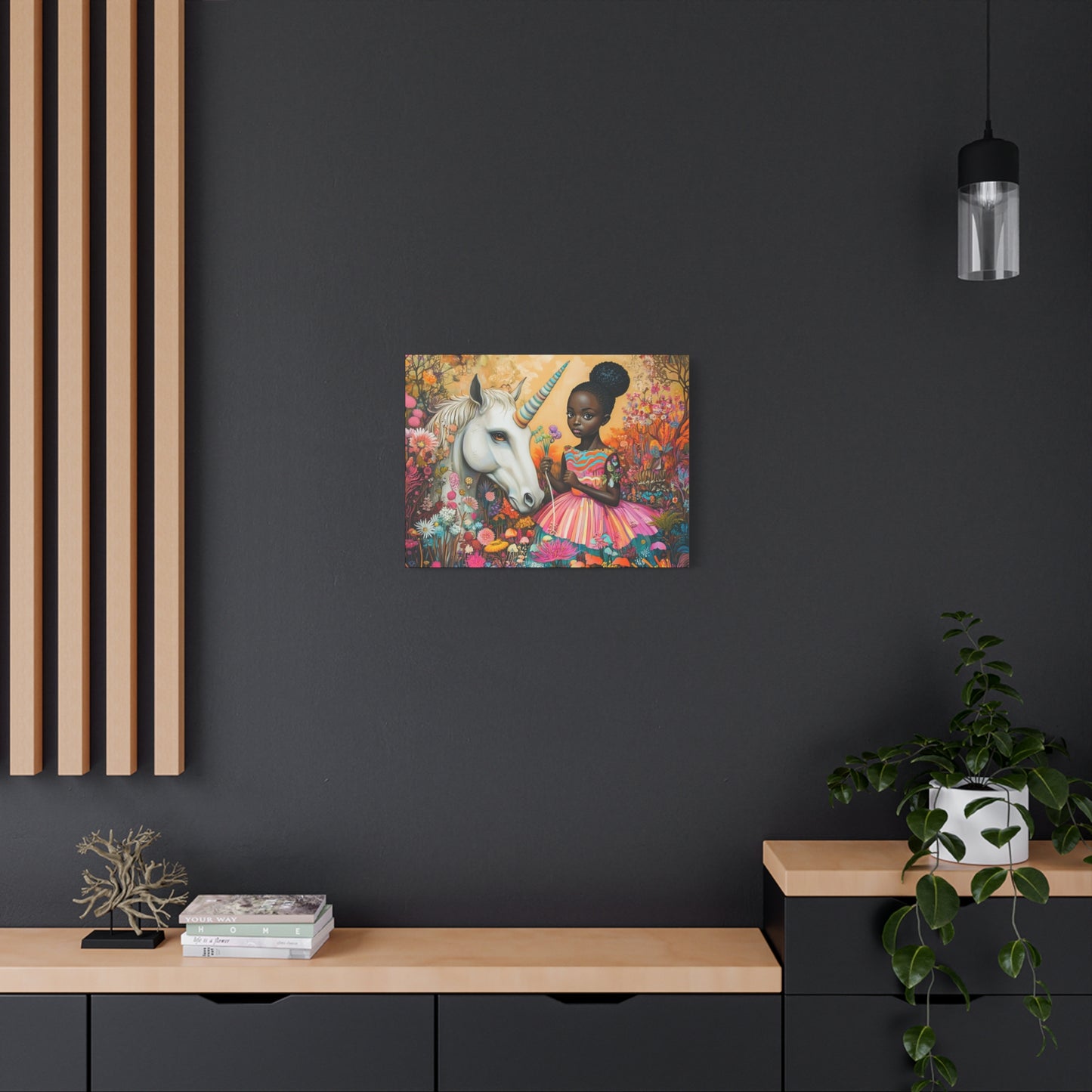 Exegesis - Elegant Stretched Canvas Art - Afro-Surrealism African American Fantasy Art, 1.25" depth