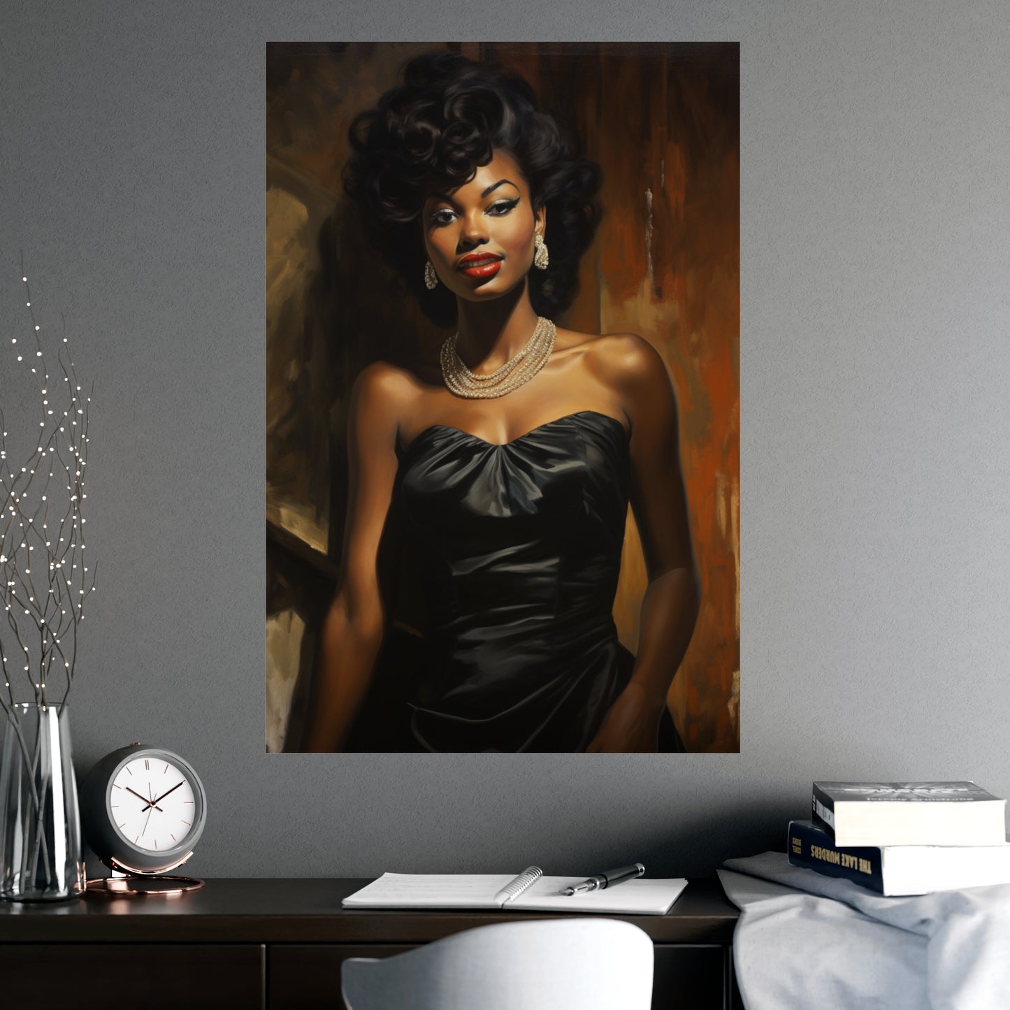 Diane | Vintage Old Hollywood | African American Glamour Poster Art | Free Shipping