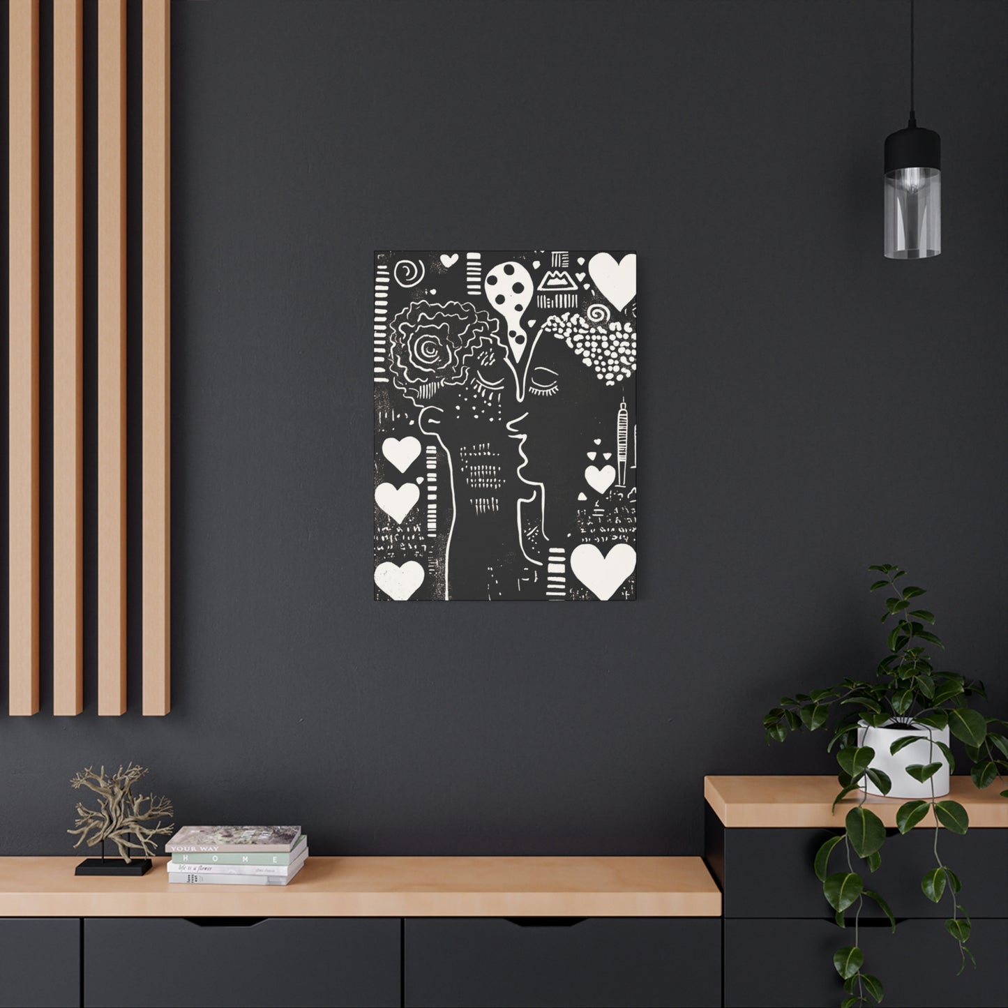 Love & Nostalgia - Elegant Stretched Canvas Art - Feminine Portrait