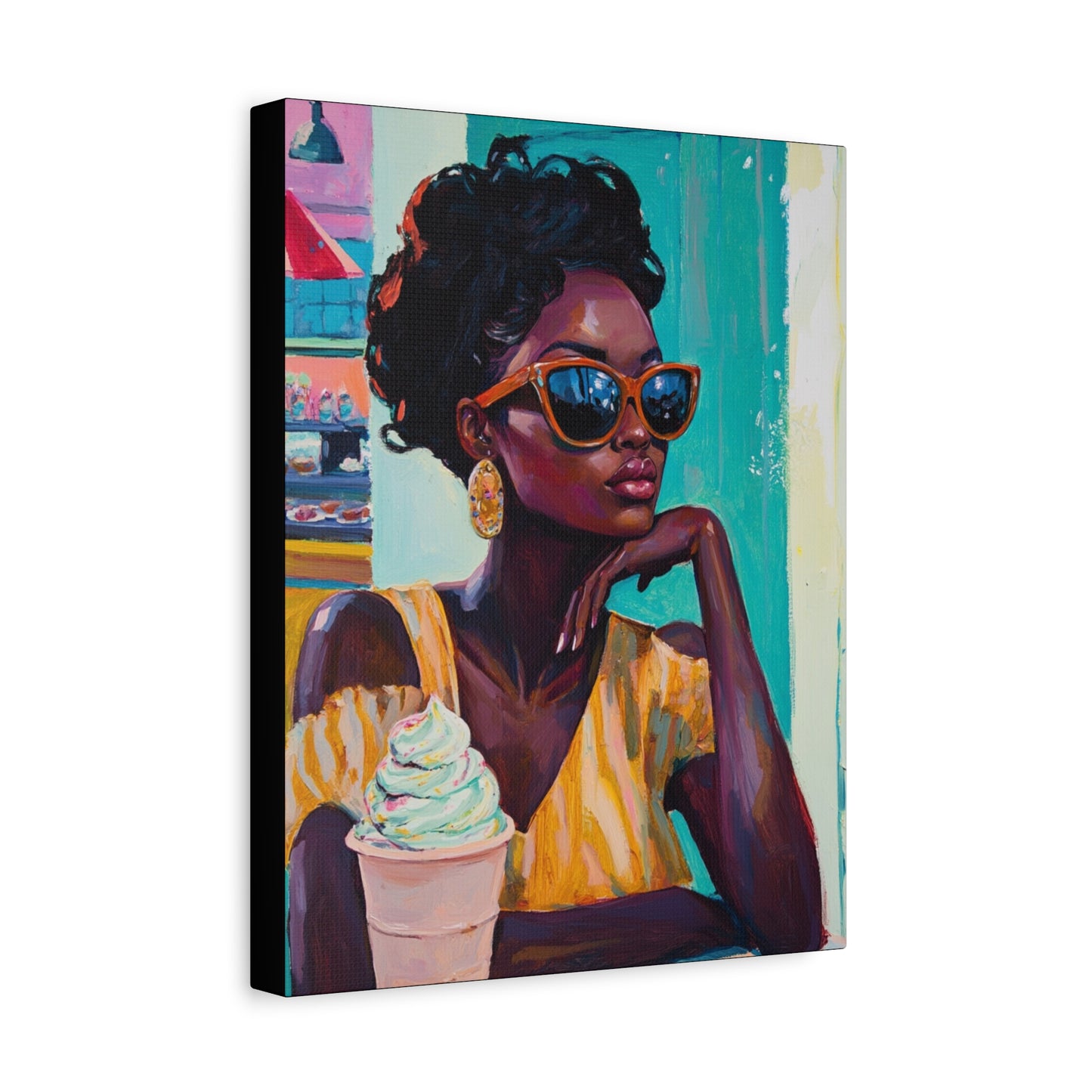 Gloomy Sundae | Canvas Art | African American Nostalgic Art